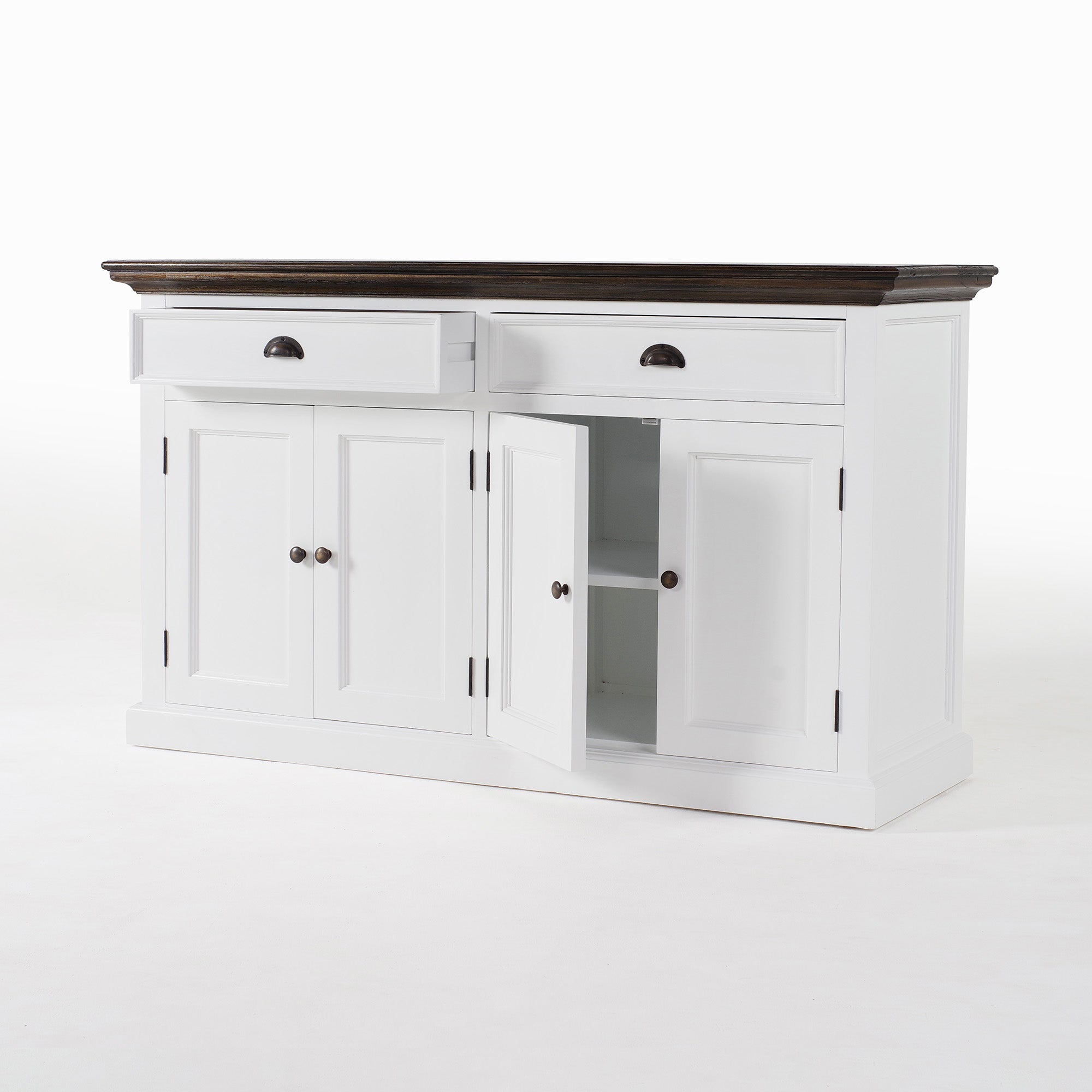 Corfu Buffet with 4 Doors 57'', Dark Brown