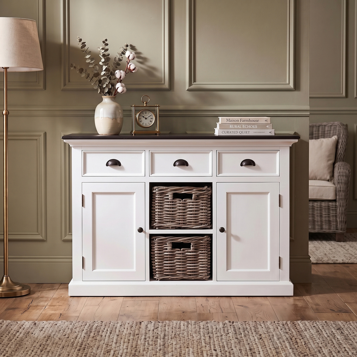 Halifax Contrast Buffet with 2 Baskets 49''