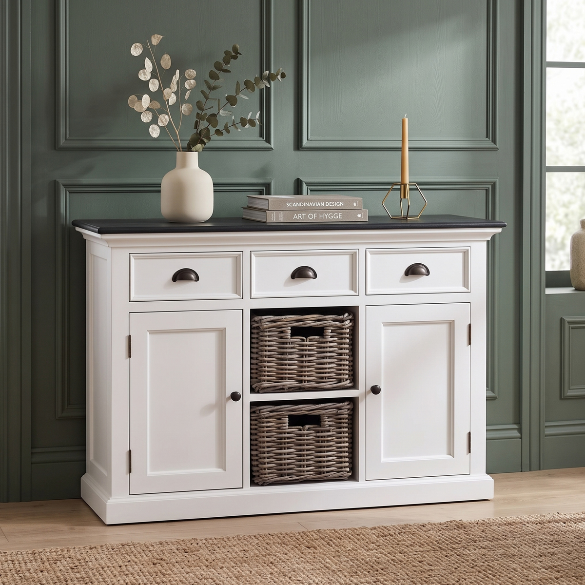 Halifax Contrast Buffet with 2 Baskets 49''