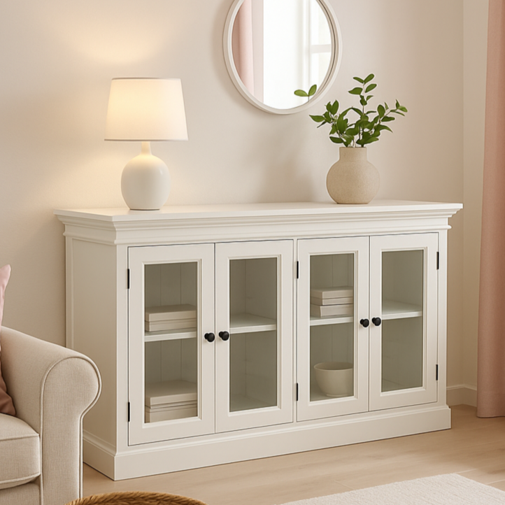 Halifax Display Buffet with 4 Glass Doors