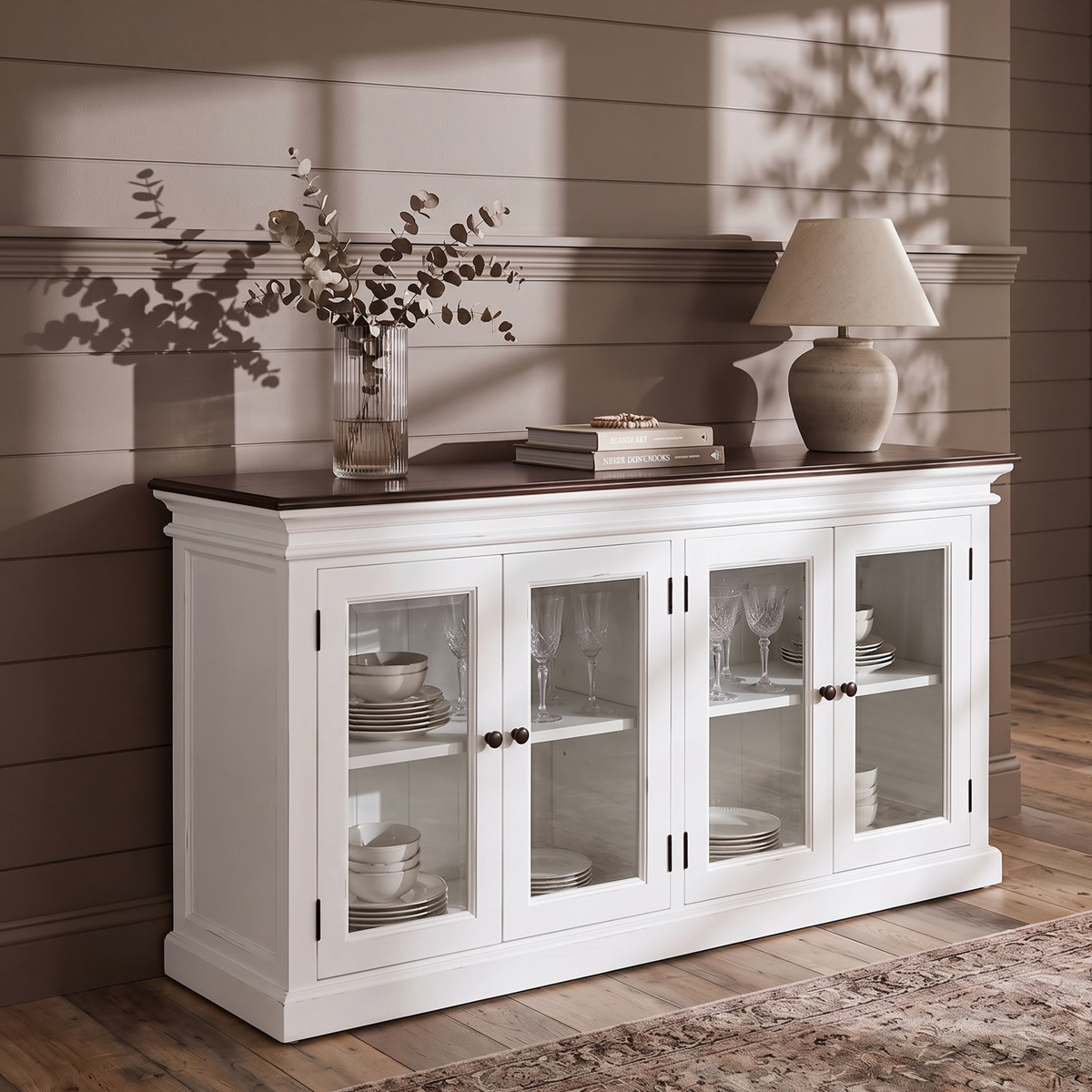 Halifax Accent Display Buffet with 4 Glass Doors 65''