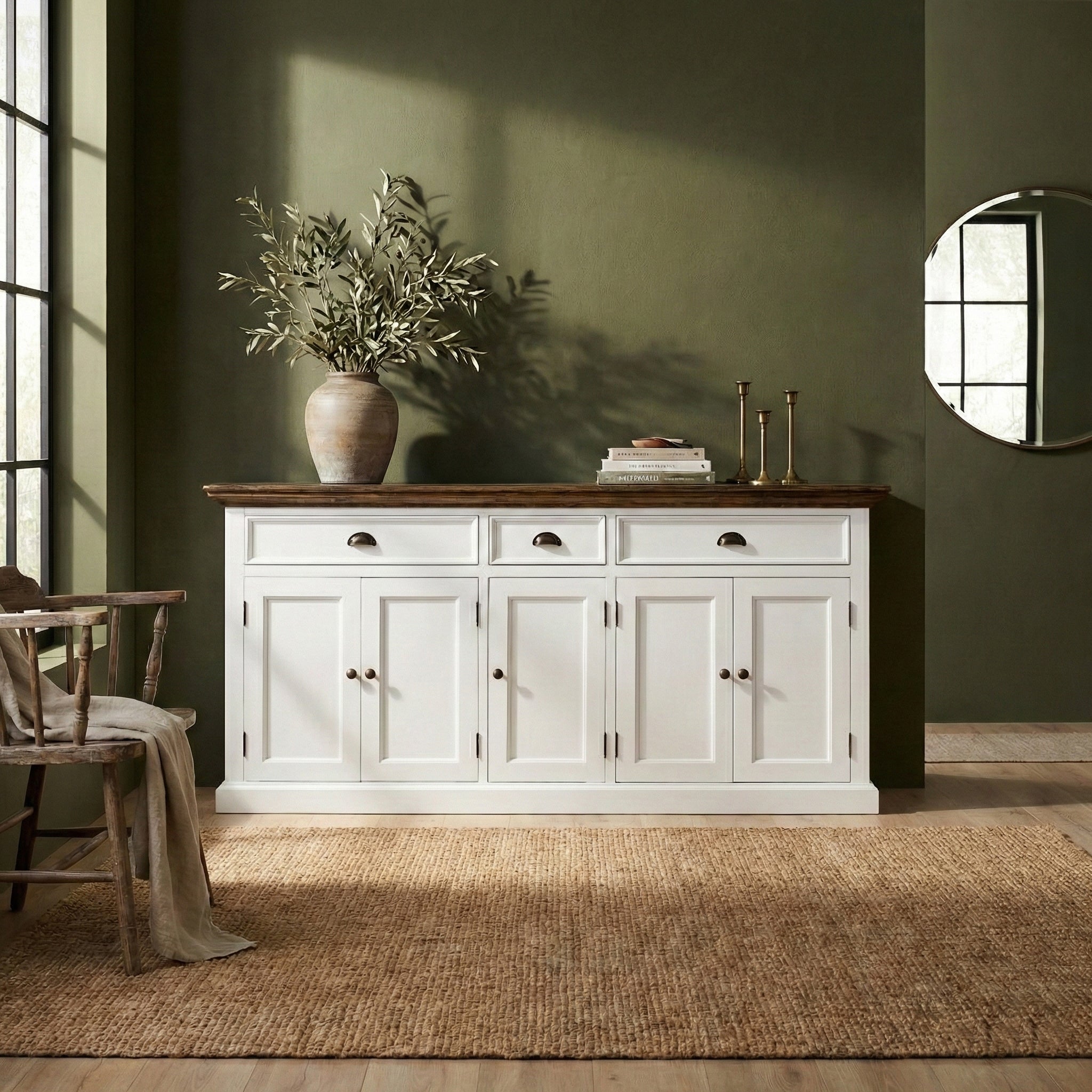 Corfu Large Buffet 5 Doors 3 Drawers 71''