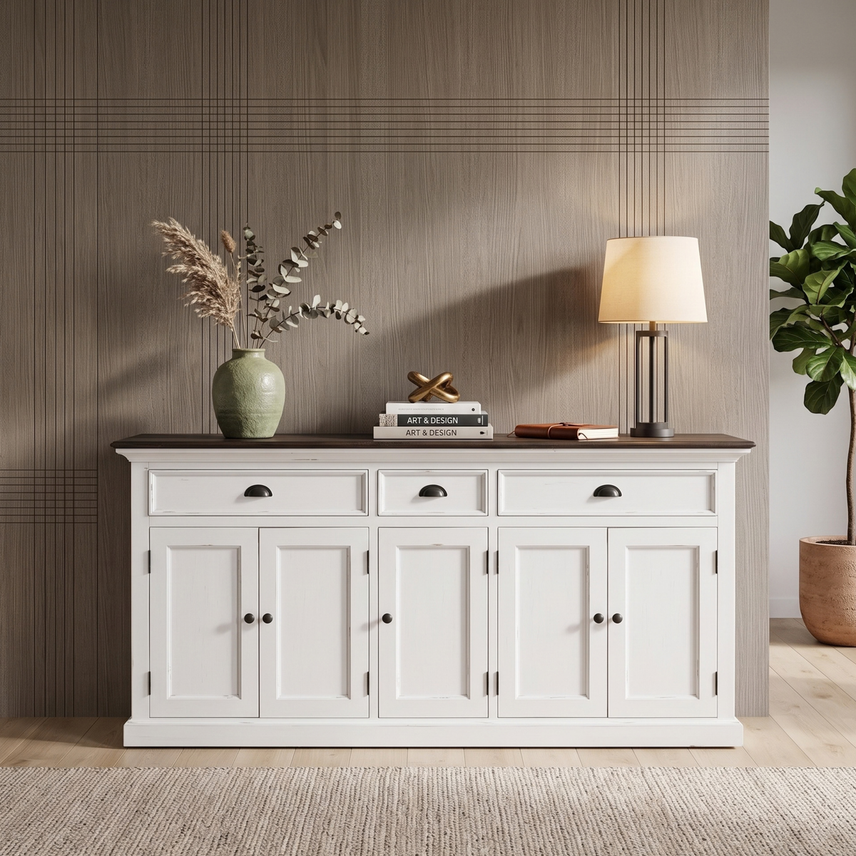 Halifax Accent Large Buffet 5 Doors 3 Drawers 71''