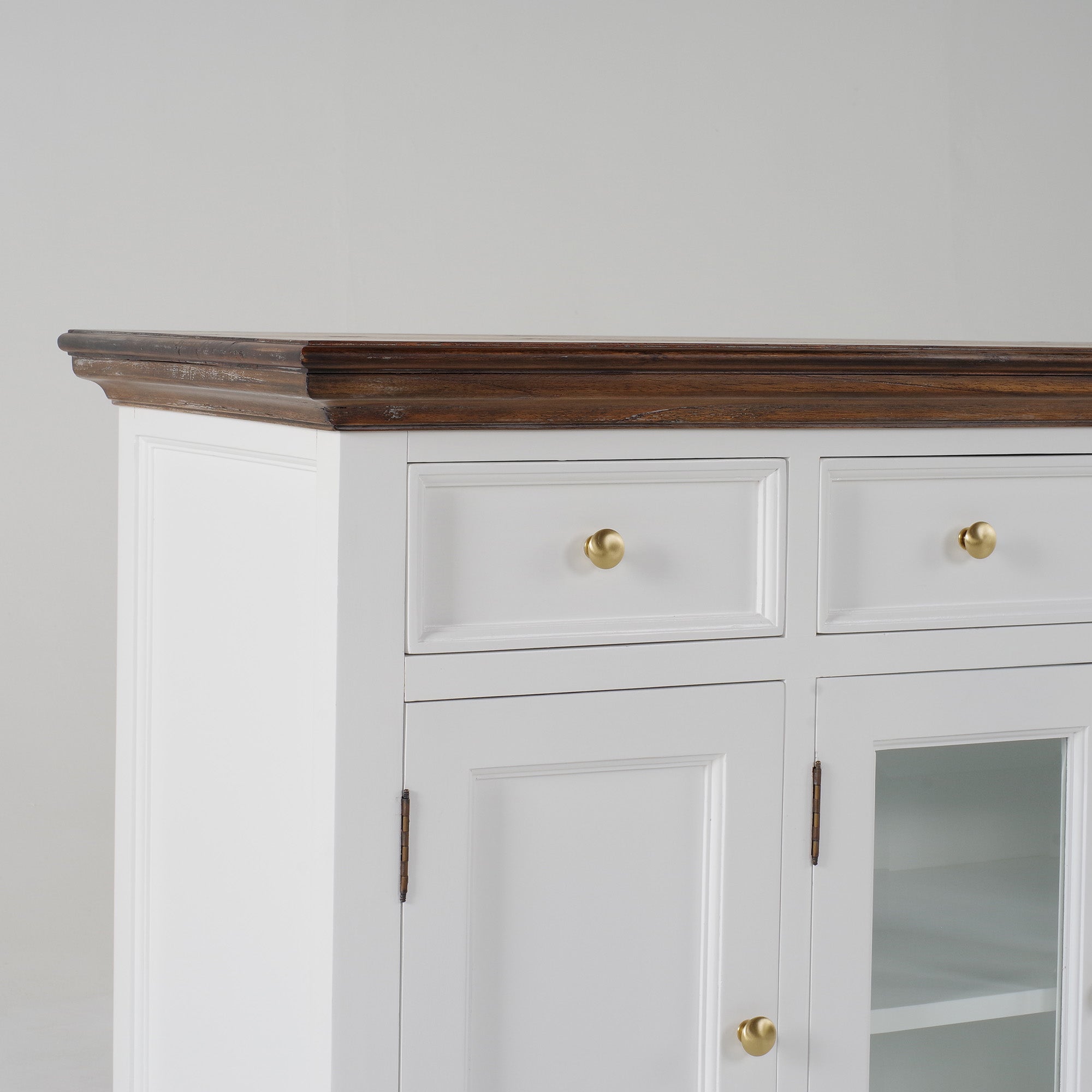Corfu Buffet with 4 Doors 3 Drawers 57'', Medium Brown