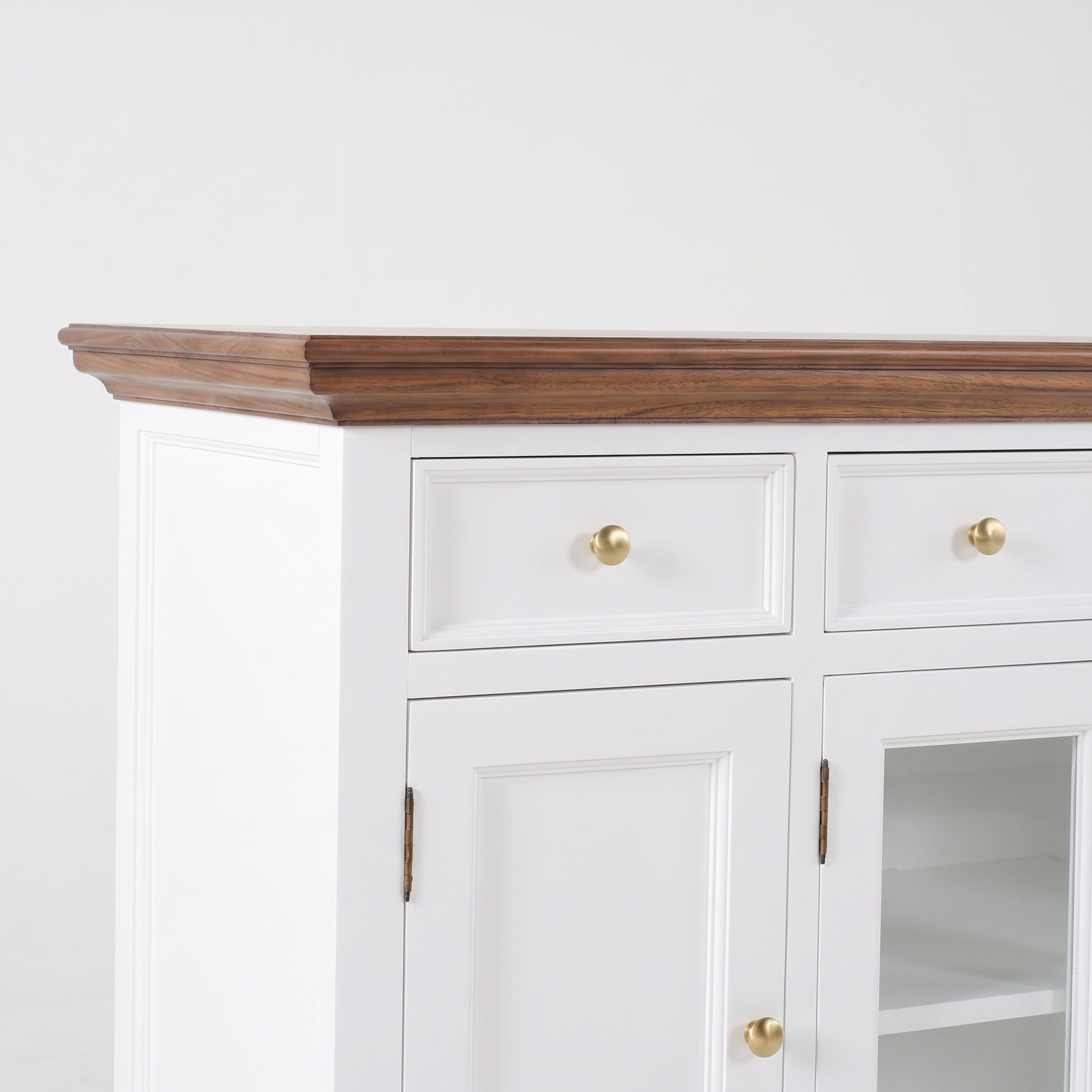 Corfu Buffet with 4 Doors 3 Drawers 57'', Medium Brown
