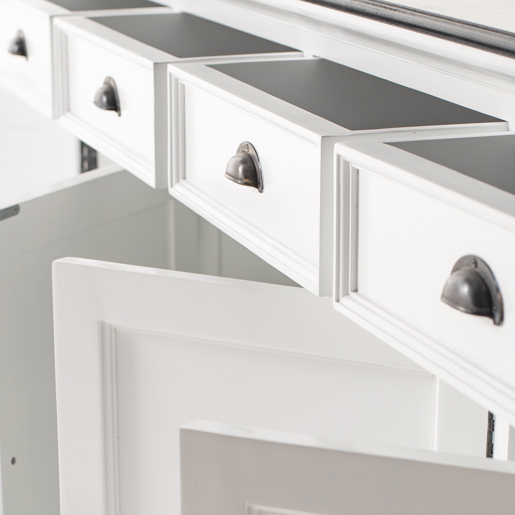 Halifax Contrast Large Buffet 4 Doors 4 Drawers 79''