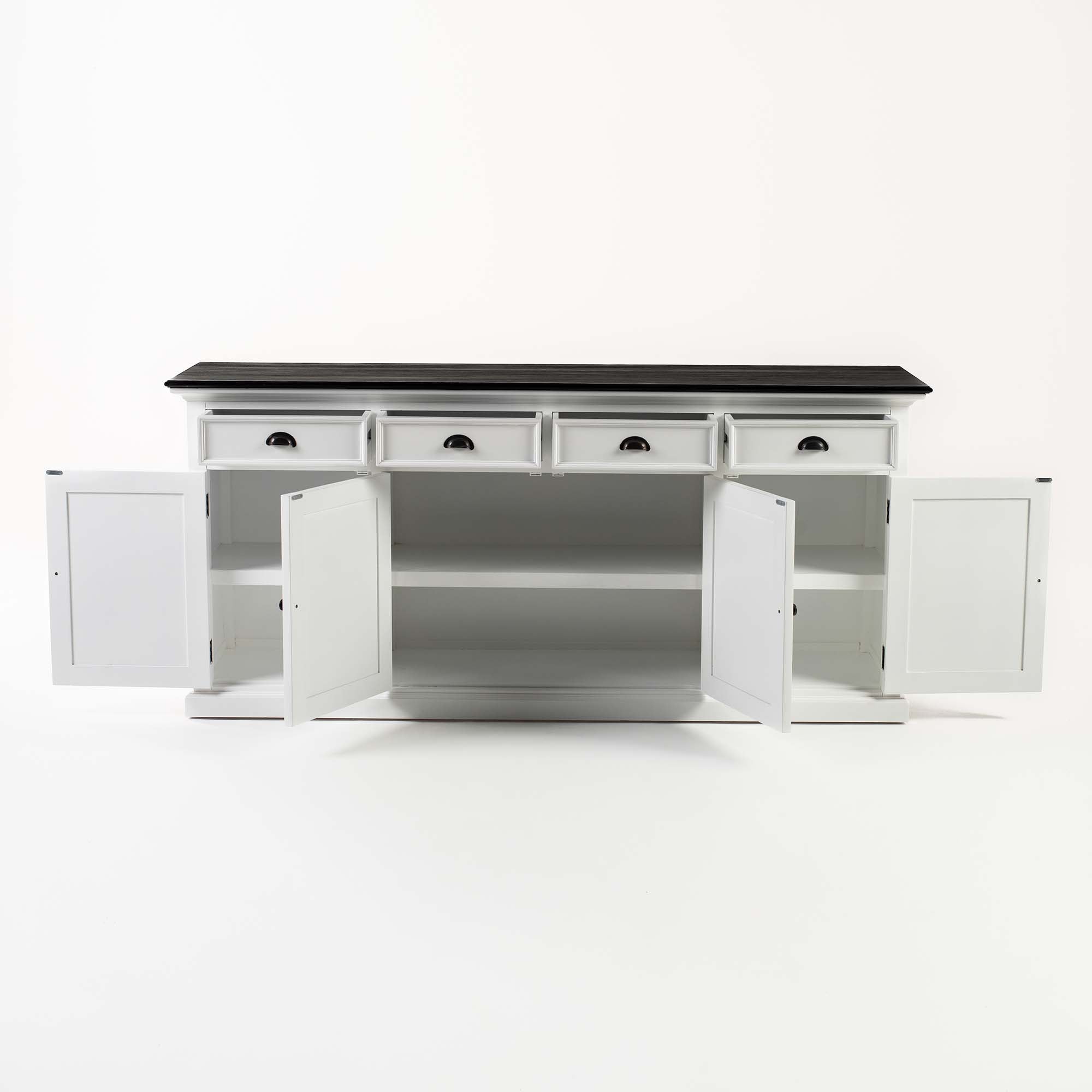 Halifax Contrast Large Buffet 4 Doors 4 Drawers 79''