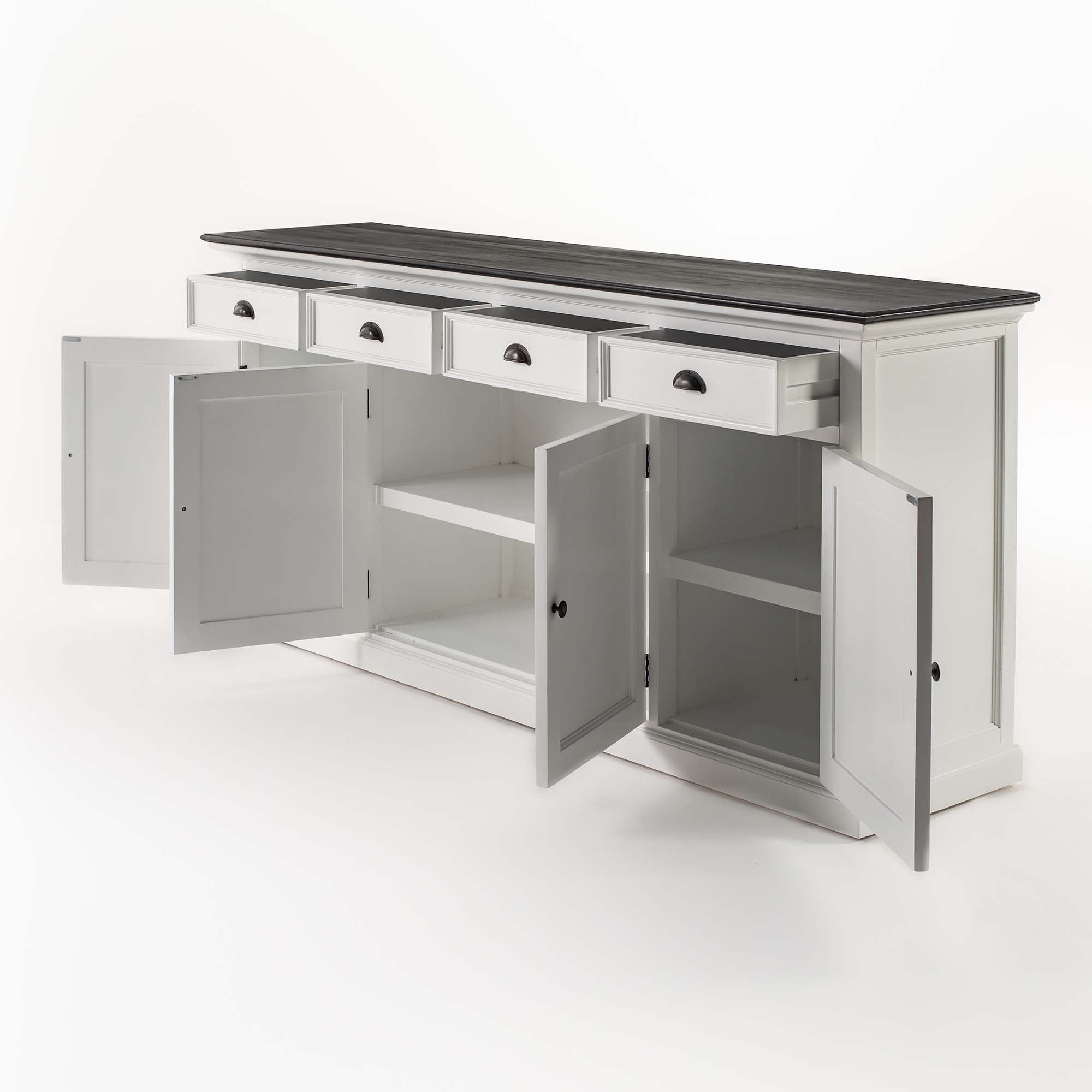 Halifax Contrast Large Buffet 4 Doors 4 Drawers 79''