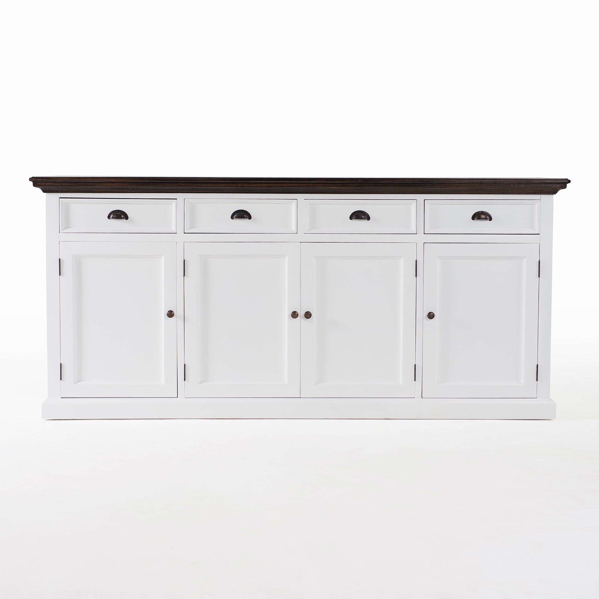 Corfu Large Buffet 4 Doors 4 Drawers 79'', Dark Brown