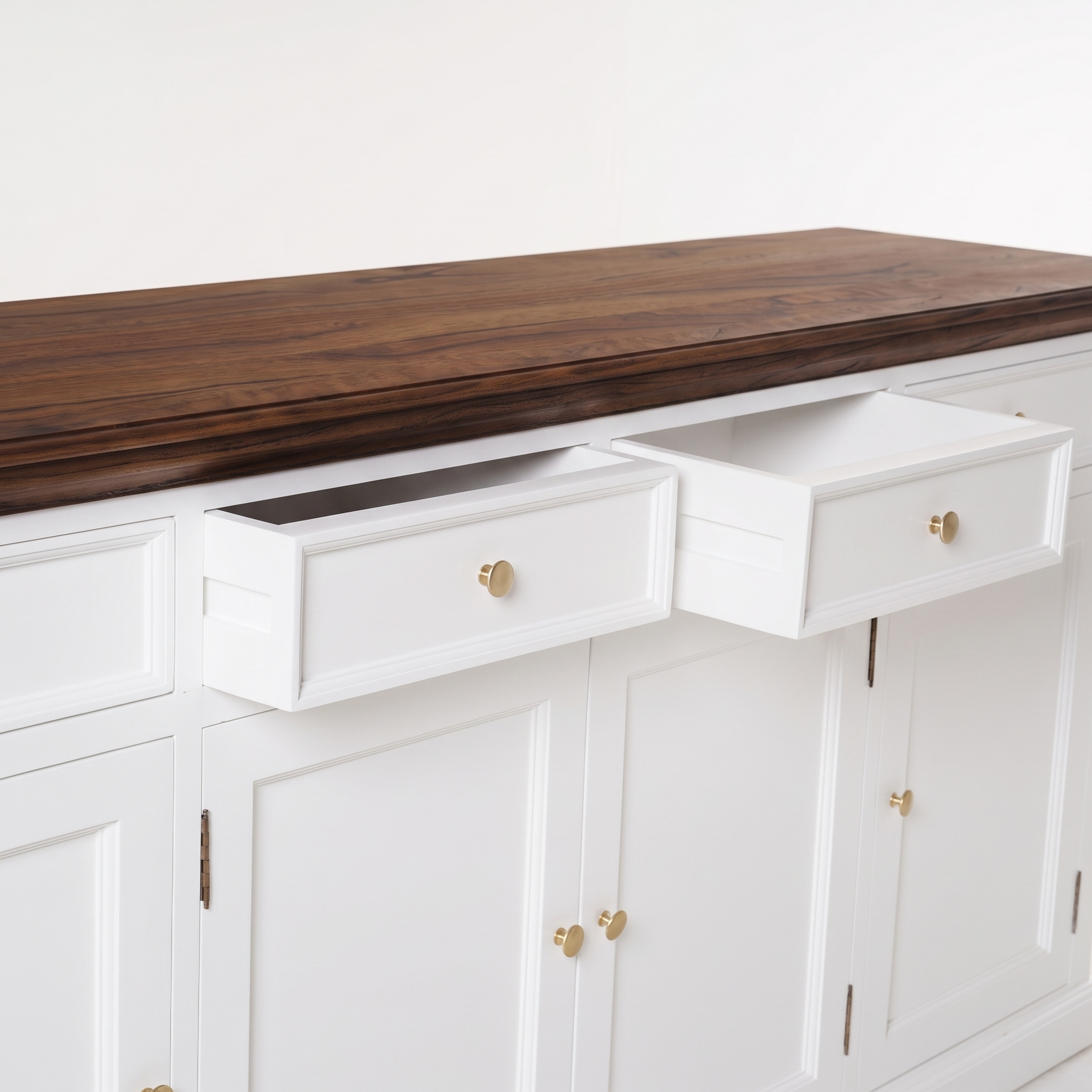 Corfu Large Buffet 4 Doors 4 Drawers 79'', Medium Brown