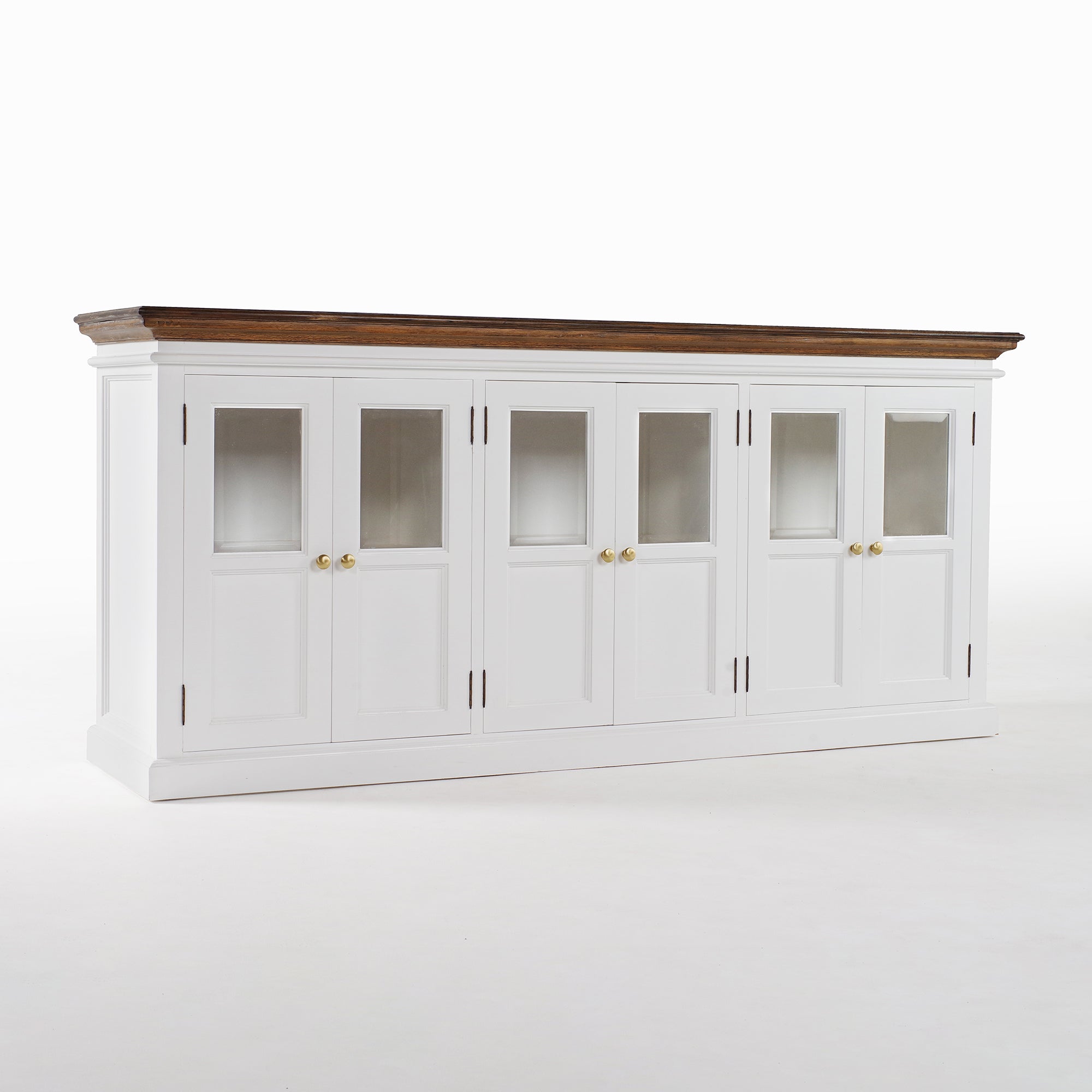 Corfu Buffet with 6 Glass Doors 79'', Medium Brown