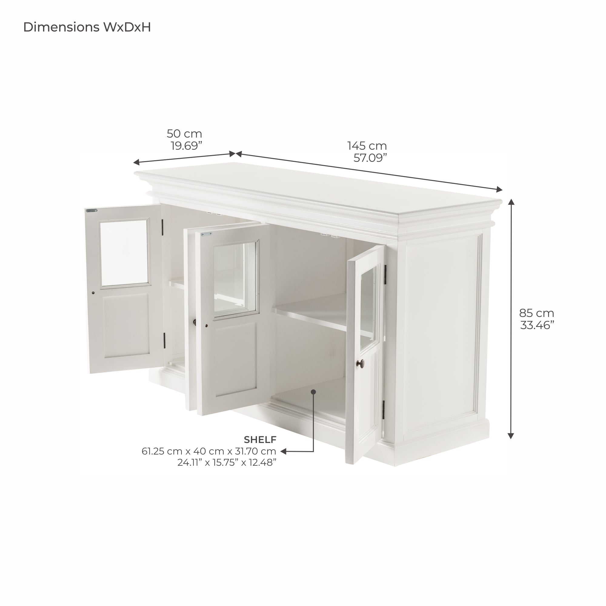 Halifax Buffet with 4 Glass Doors