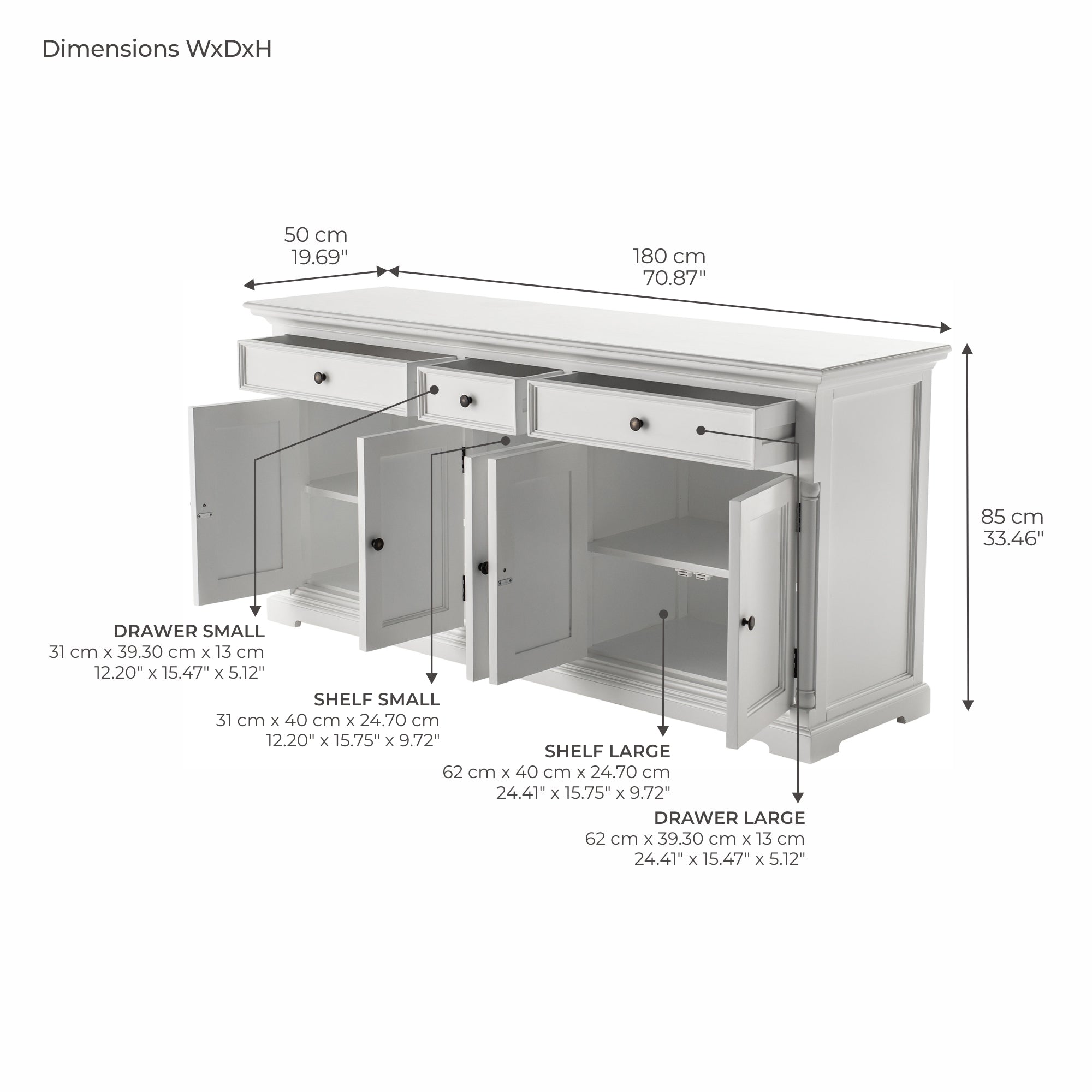 Provence Buffet with 5 Doors