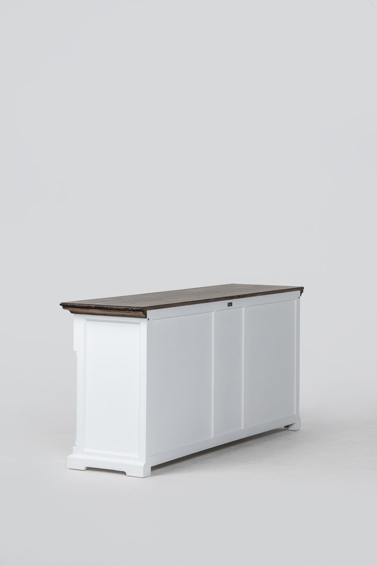 NovaSolo Corfu Provincial Buffet with 5 Doors, Classic White & Dark Brown, studio view