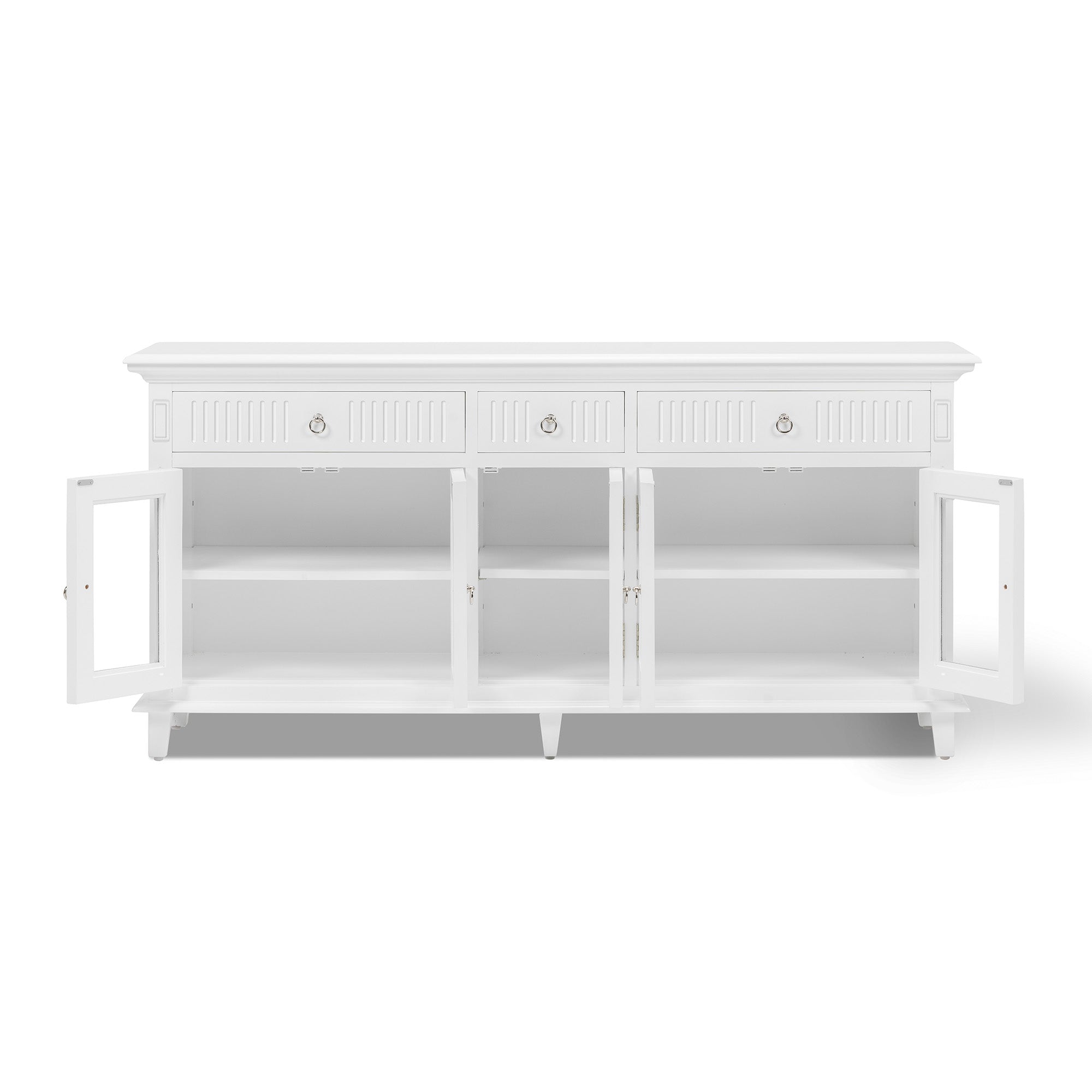 Skansen Large Buffet with 5 Glass Doors and 3 Drawers 71''
