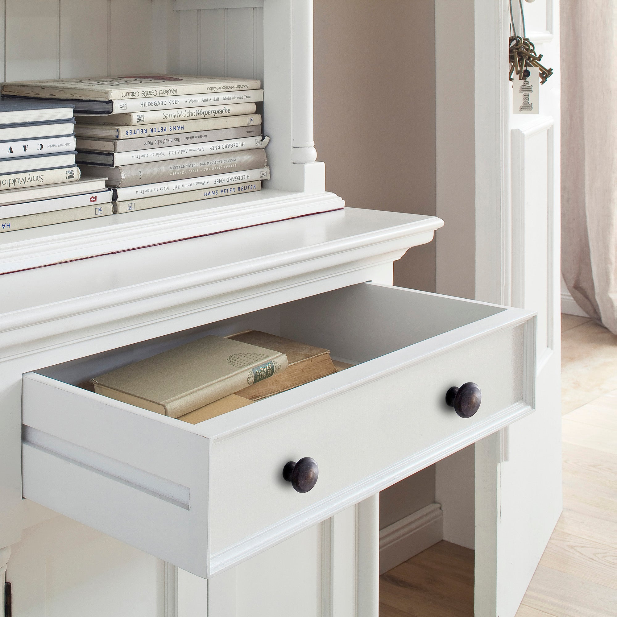 Provence Hutch Cabinet with 8 Shelves