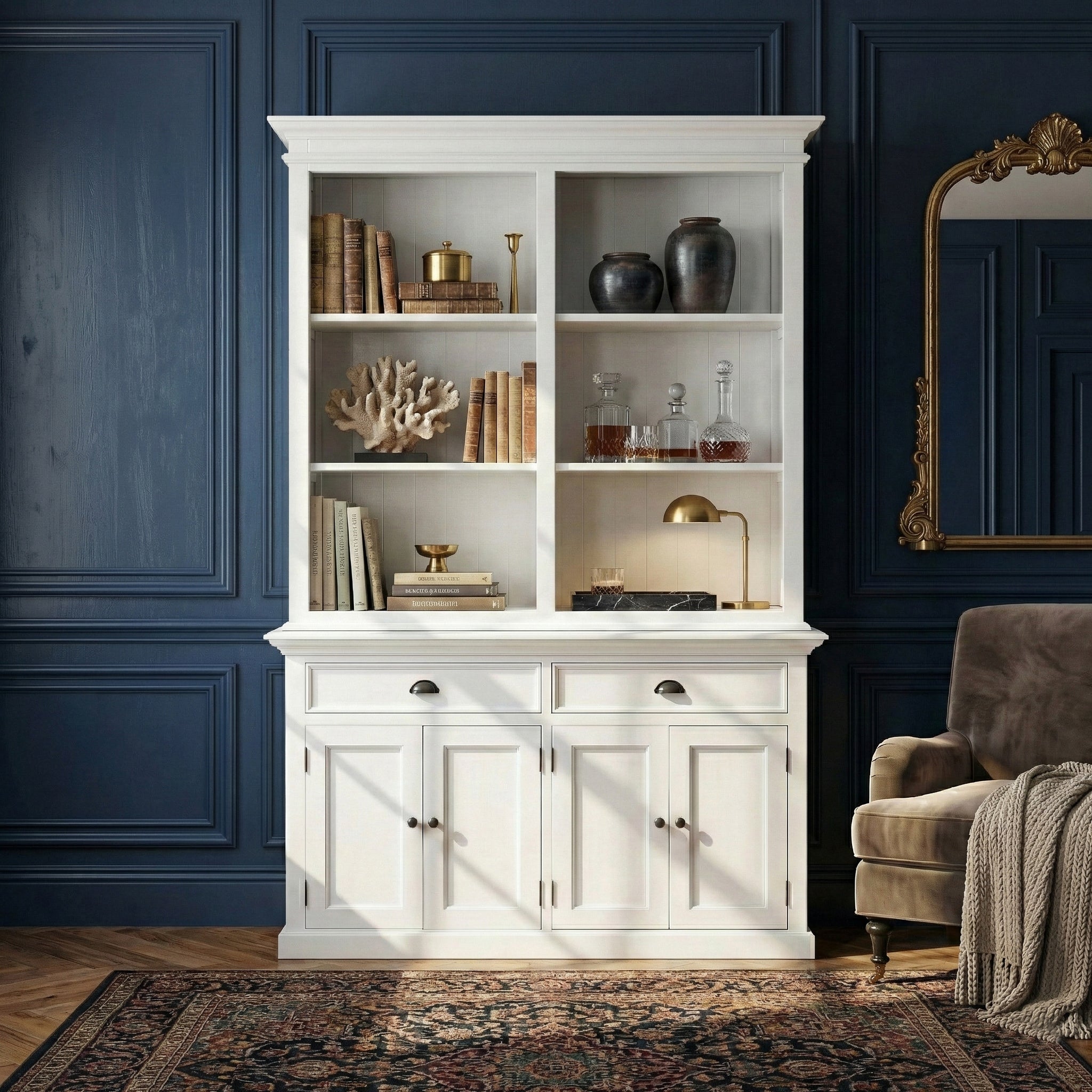 Halifax Buffet Hutch Unit with 6 Shelves