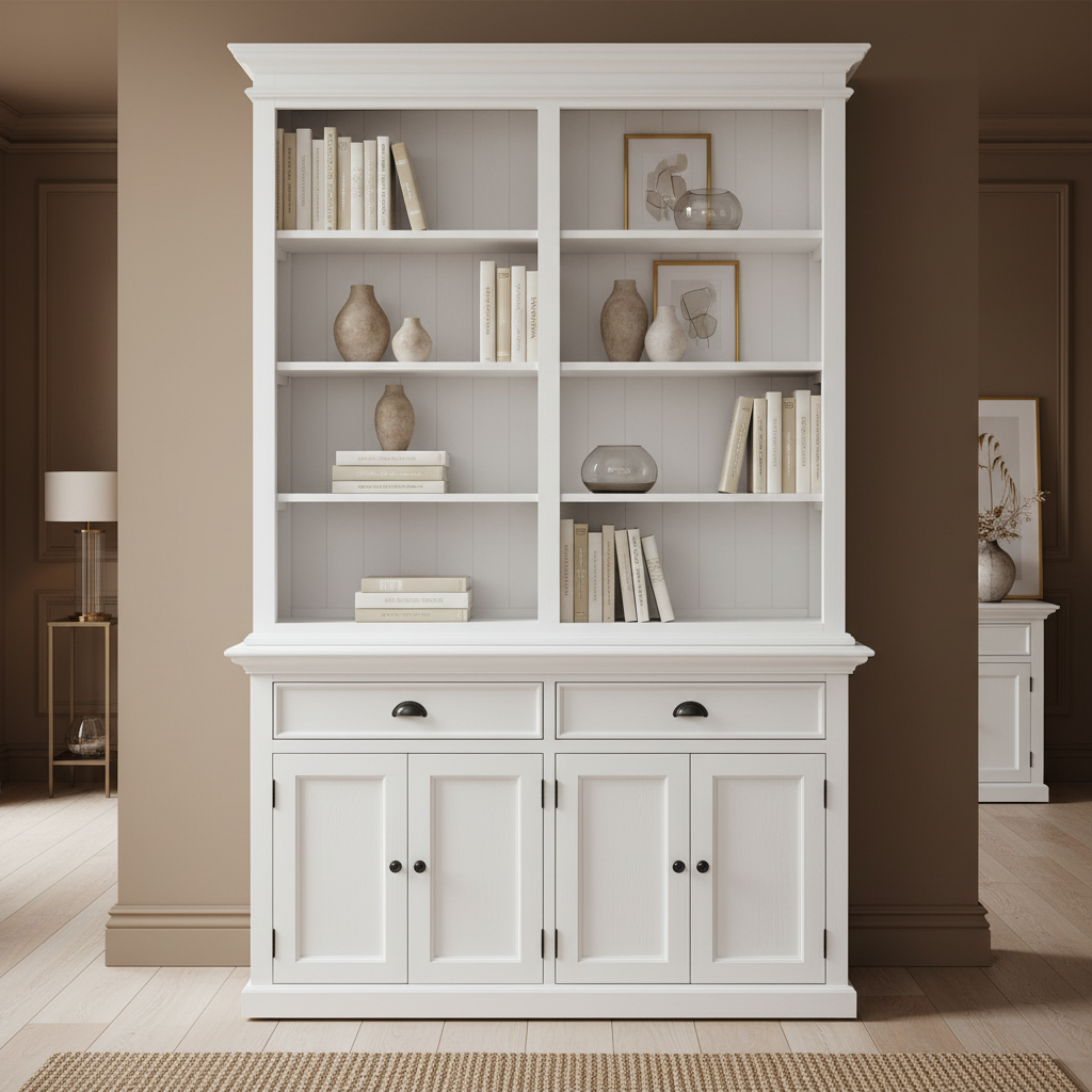Buffet Hutch Unit with 8 Shelves