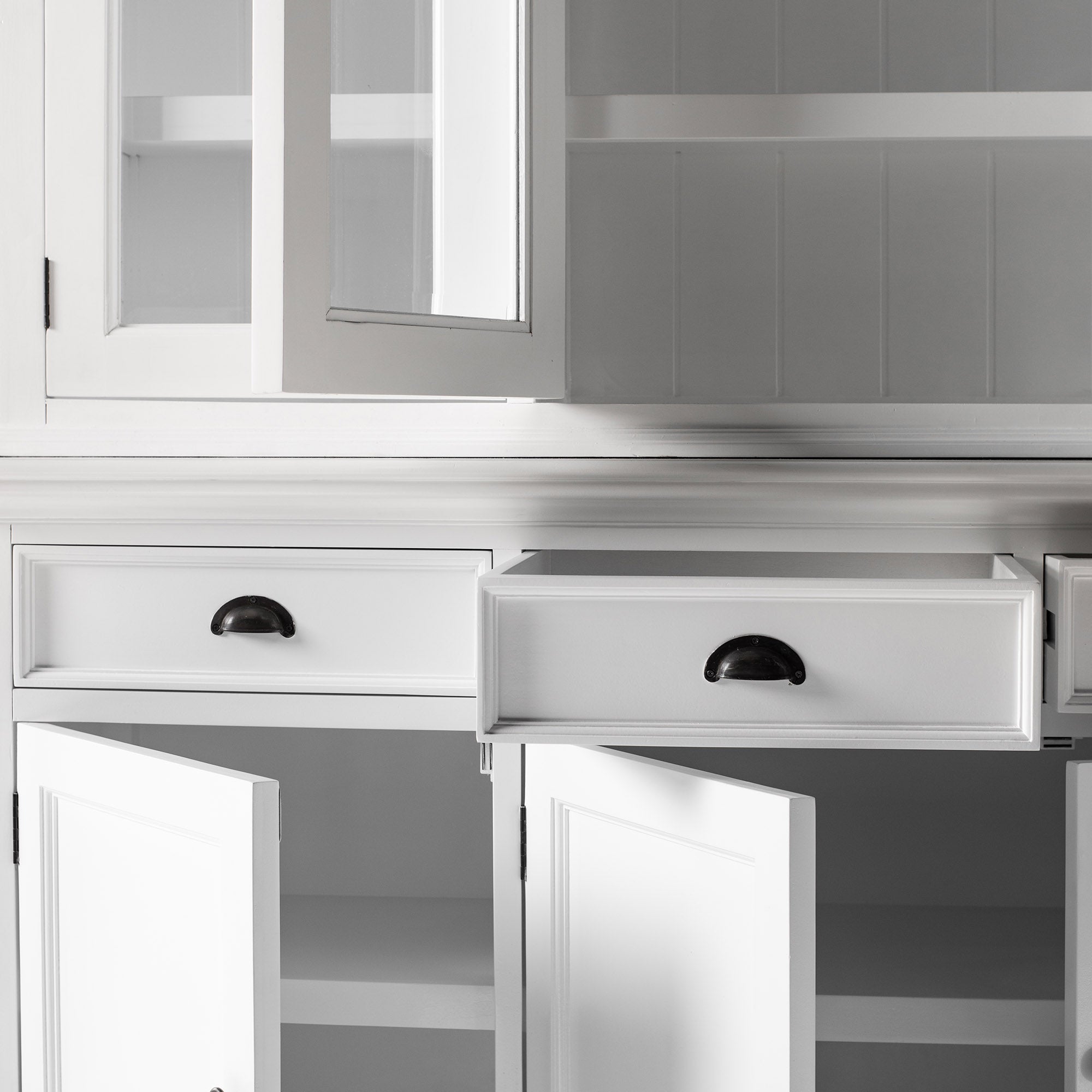 Halifax Buffet Hutch Unit with 4 Glass Doors