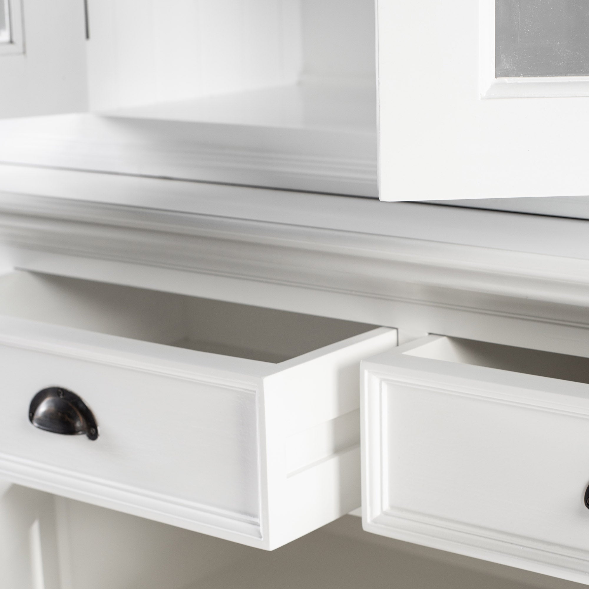 Halifax Buffet Hutch Unit with 4 Glass Doors