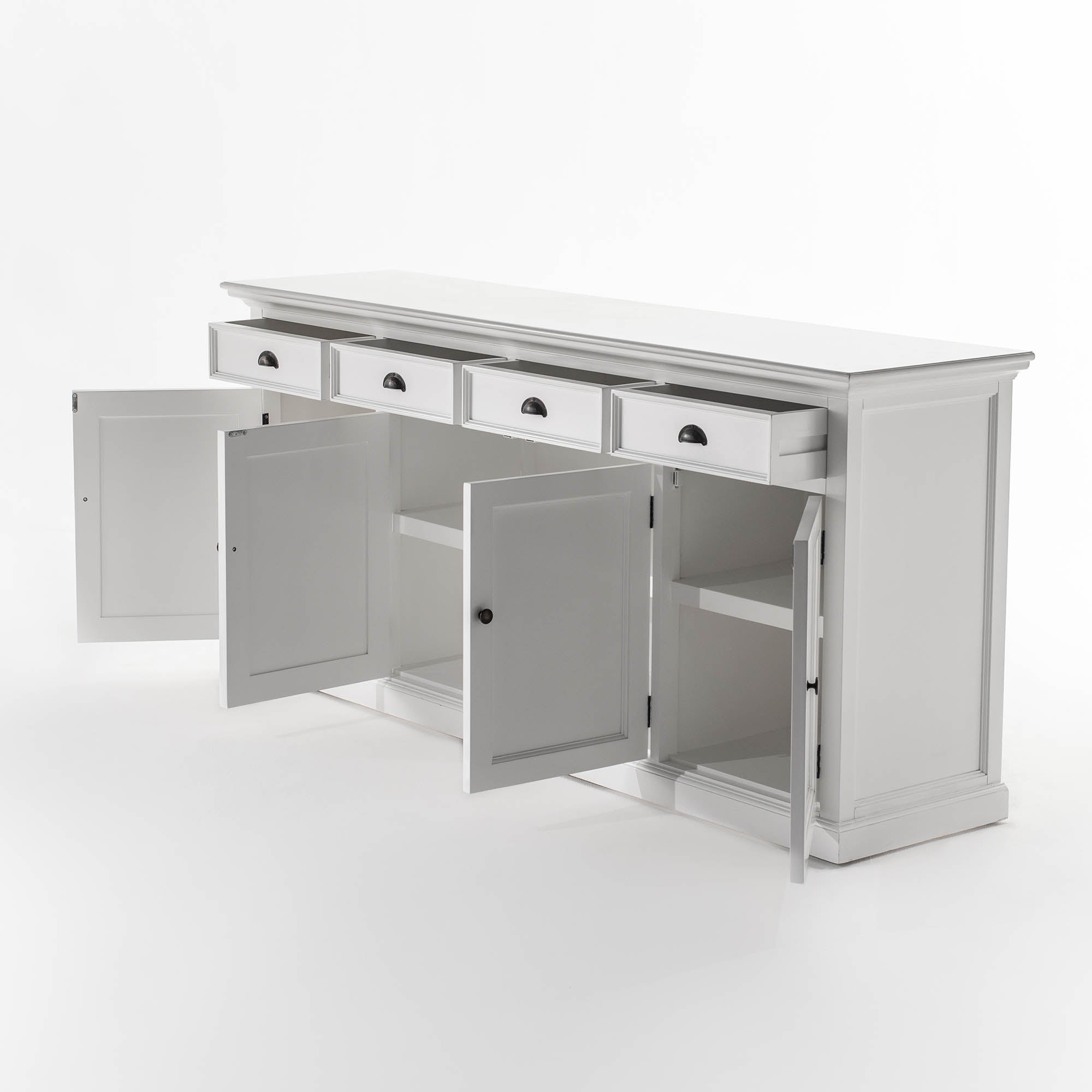 Halifax Buffet Hutch Unit with 4 Glass Doors