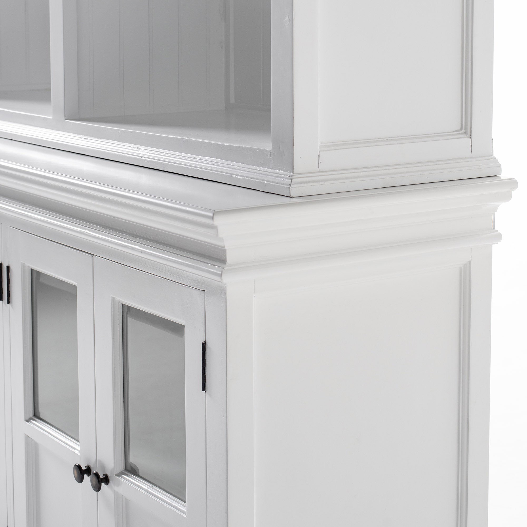 Halifax Top Hutch Unit with 4 Glass Doors