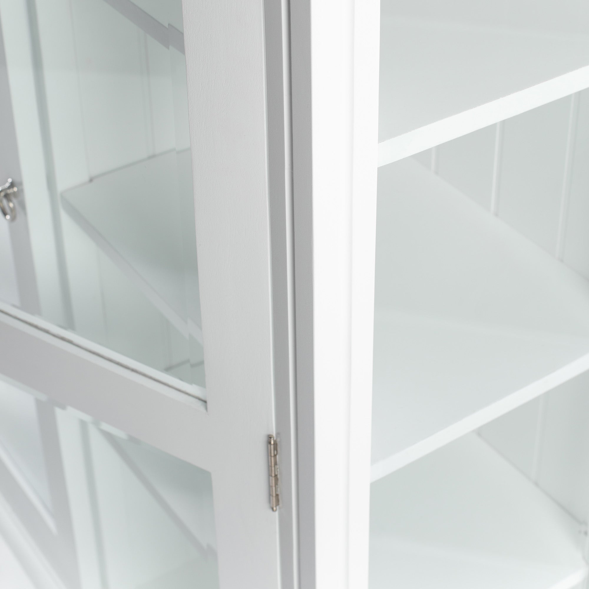 Skansen Glass-Display Hutch Unit with 4 Doors and 2 Drawers