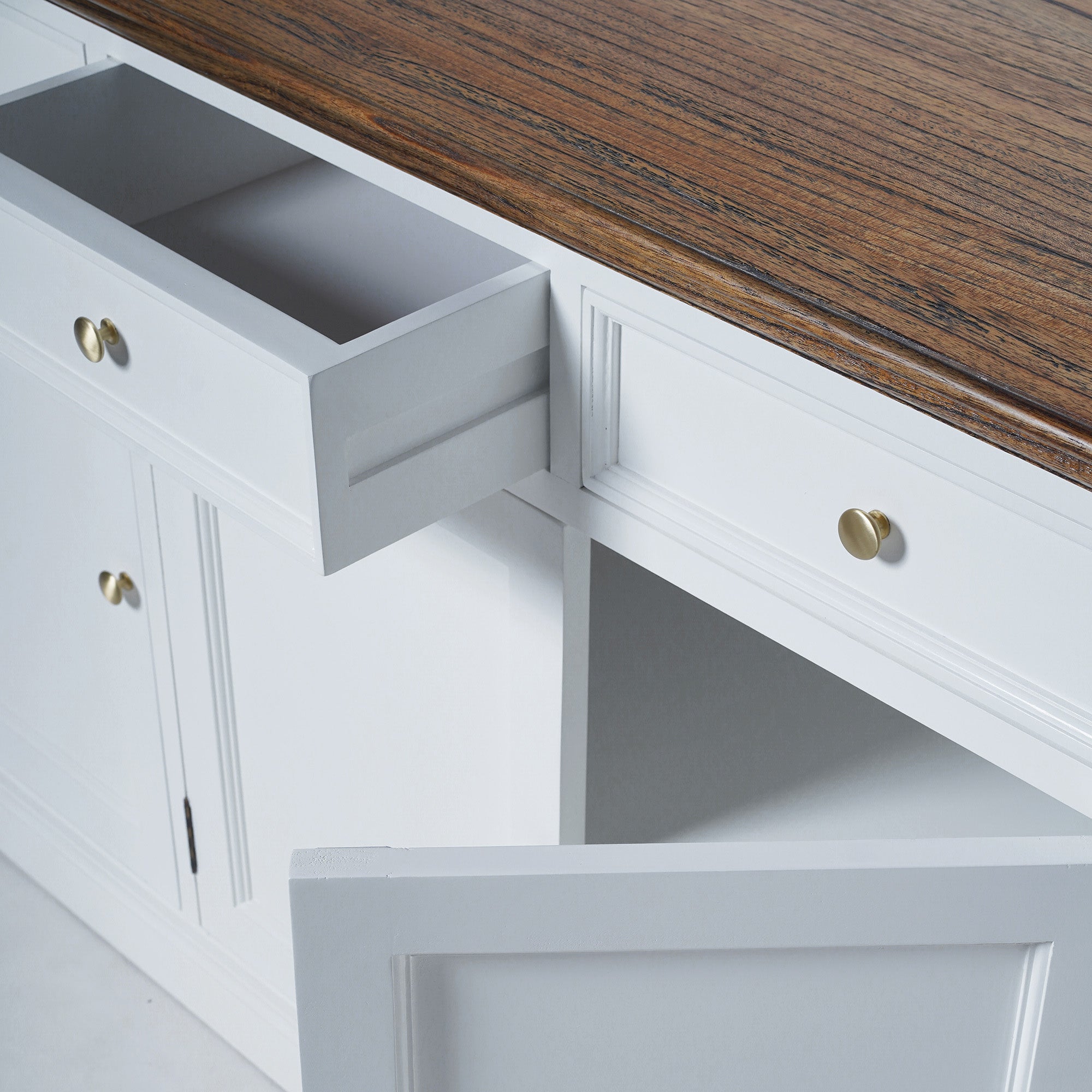 Corfu Buffet Hutch Unit with 4 Glass Doors 71''