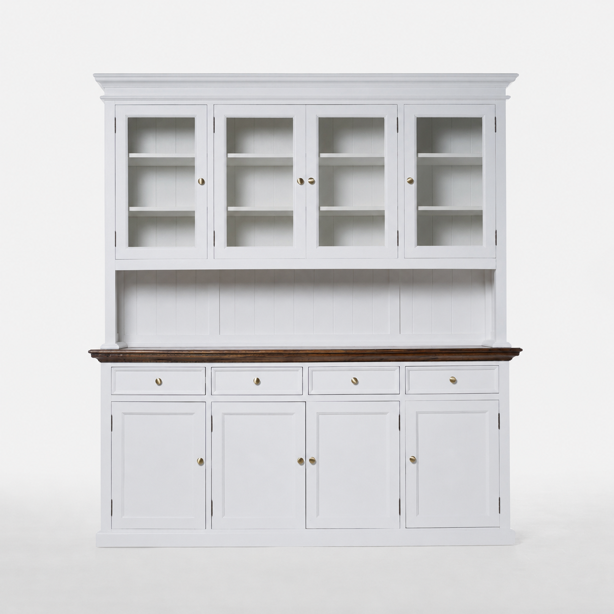 Corfu Buffet Hutch Unit with 4 Glass Doors 71''
