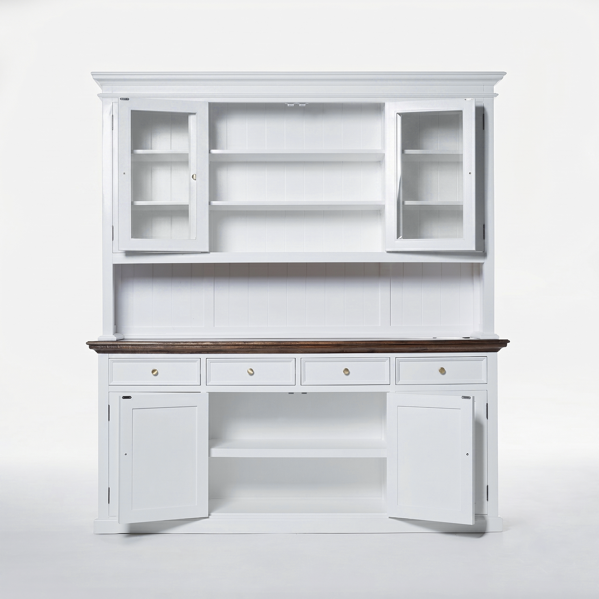 Corfu Buffet Hutch Unit with 4 Glass Doors 71''