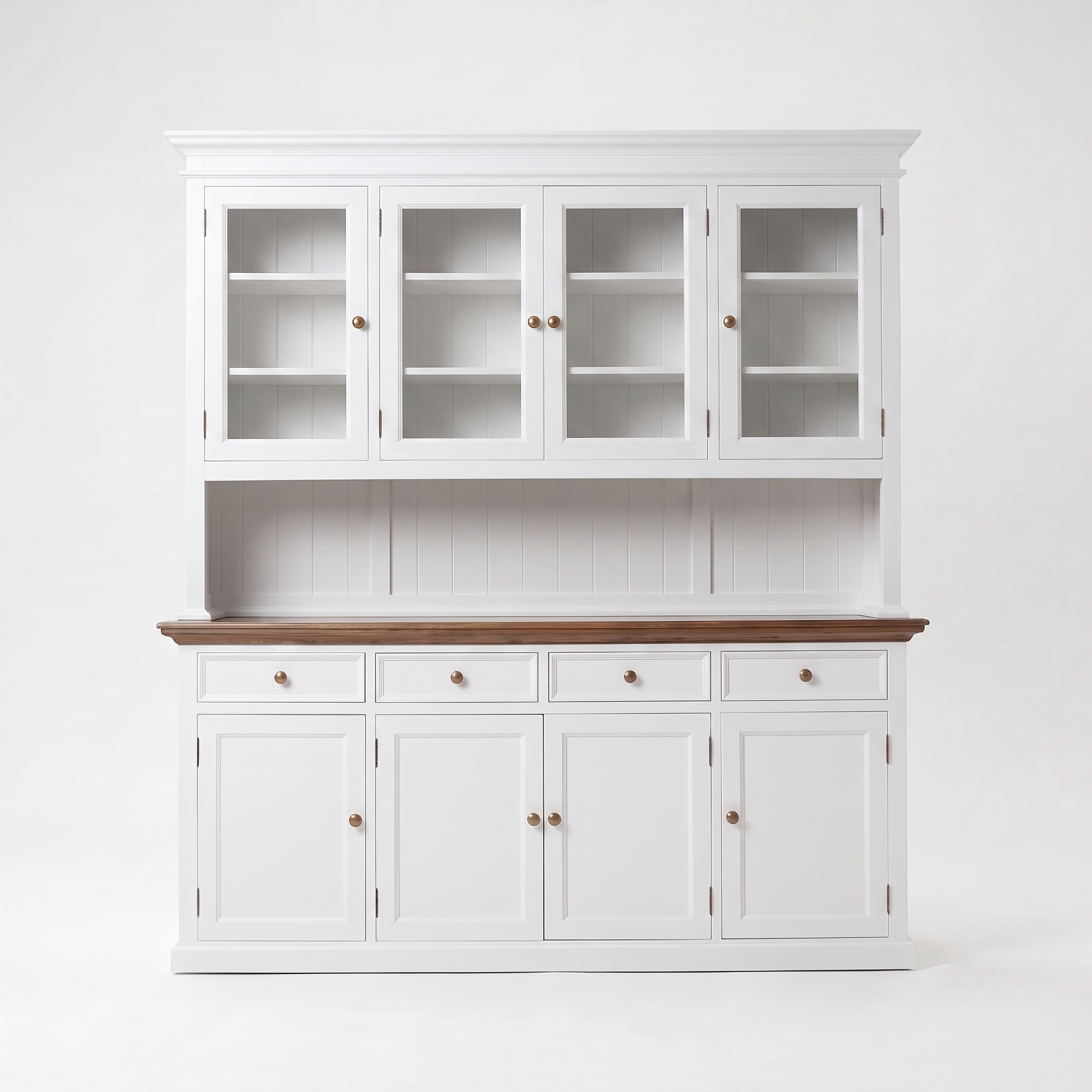 Corfu Buffet Hutch Unit with 4 Glass Doors 71''