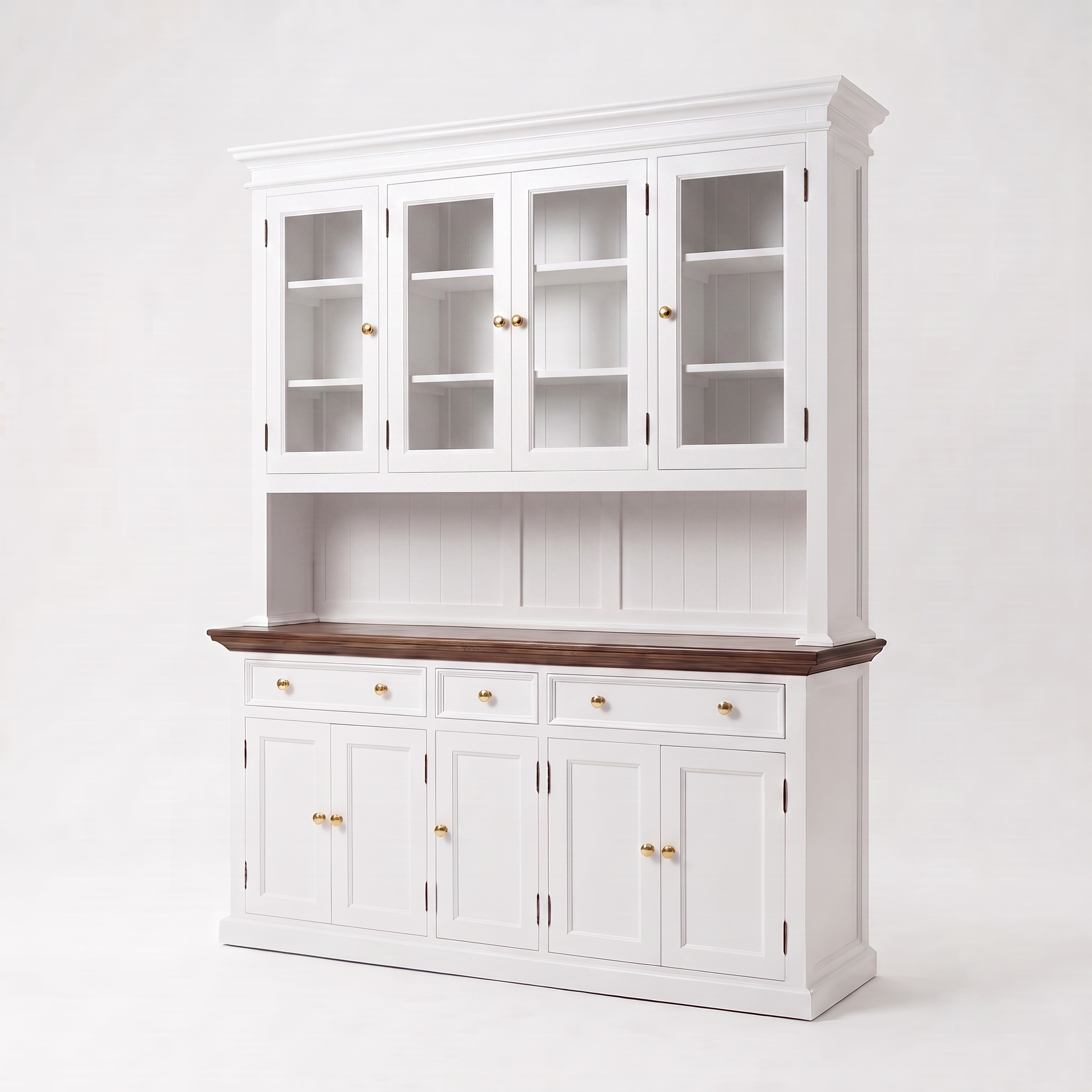 Corfu Buffet Hutch Unit with 4 Glass Doors 71''