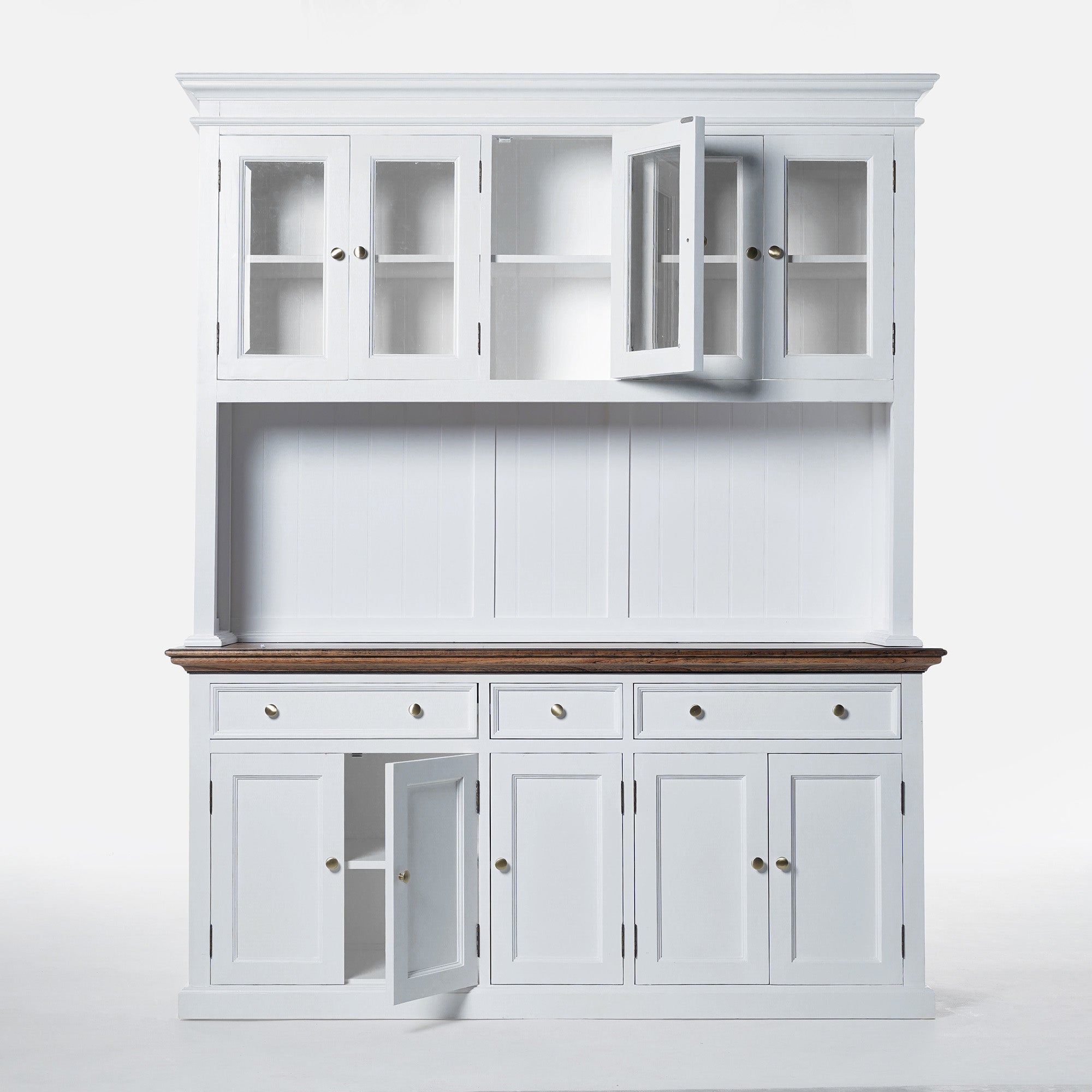 Corfu Buffet Hutch Unit with 5 Glass Doors 71''