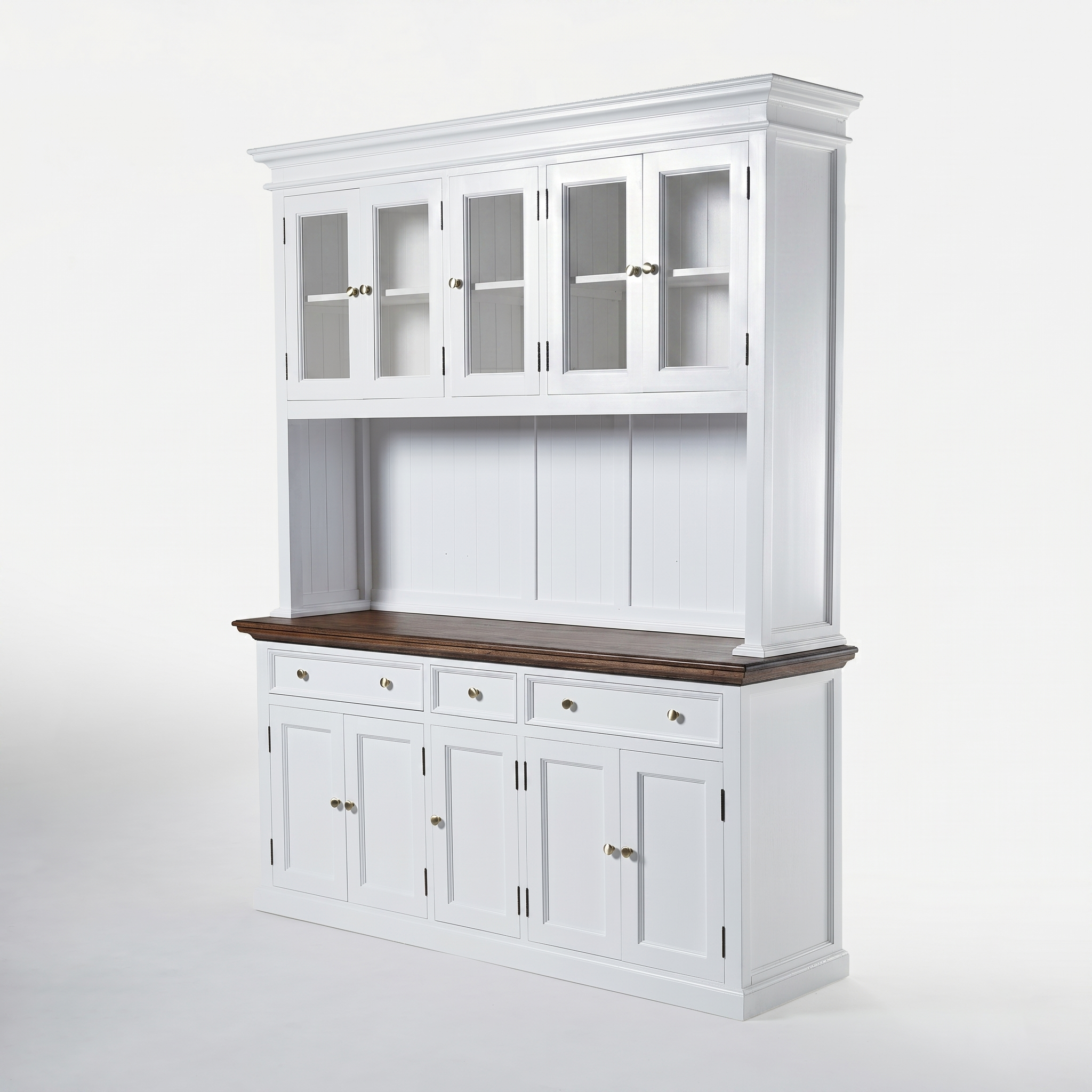 Corfu Buffet Hutch Unit with 5 Glass Doors 71''