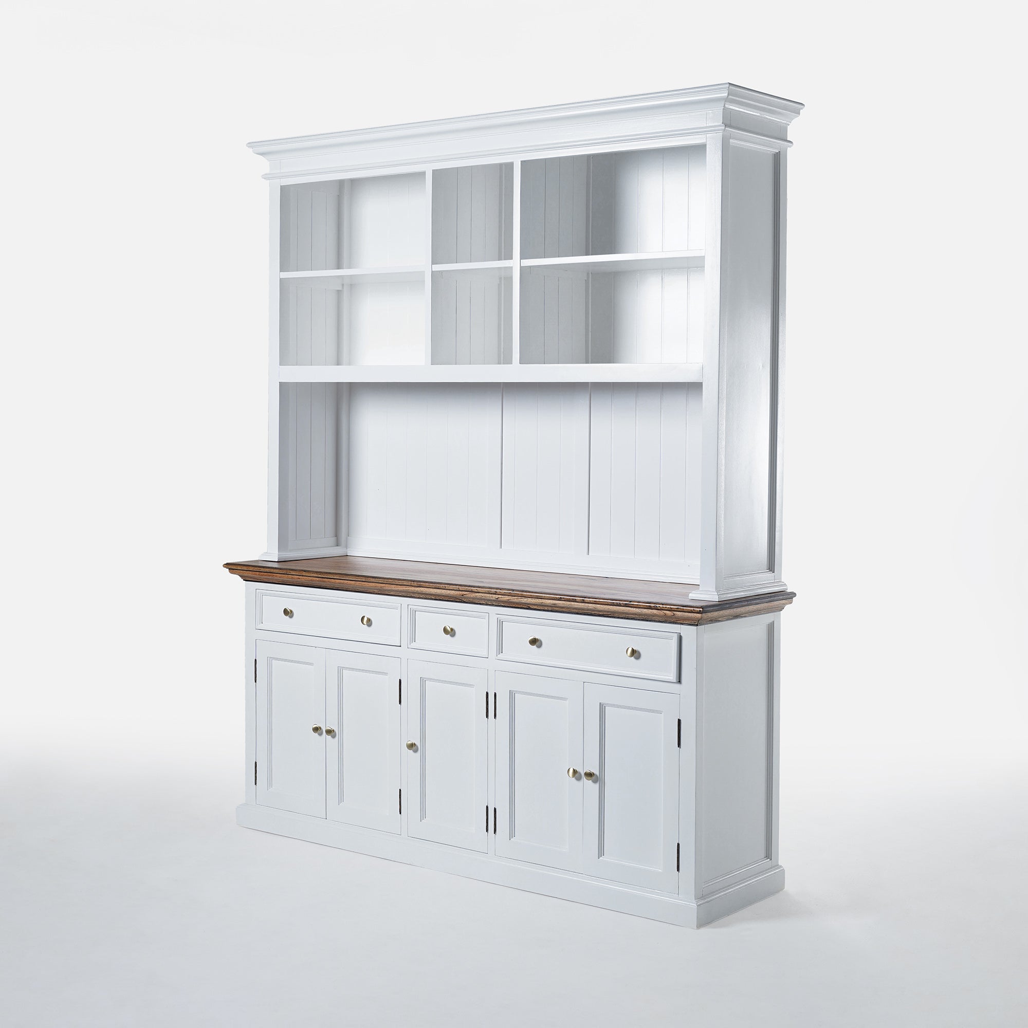 Corfu Hutch Bookcase Unit with 6 Open Shelves