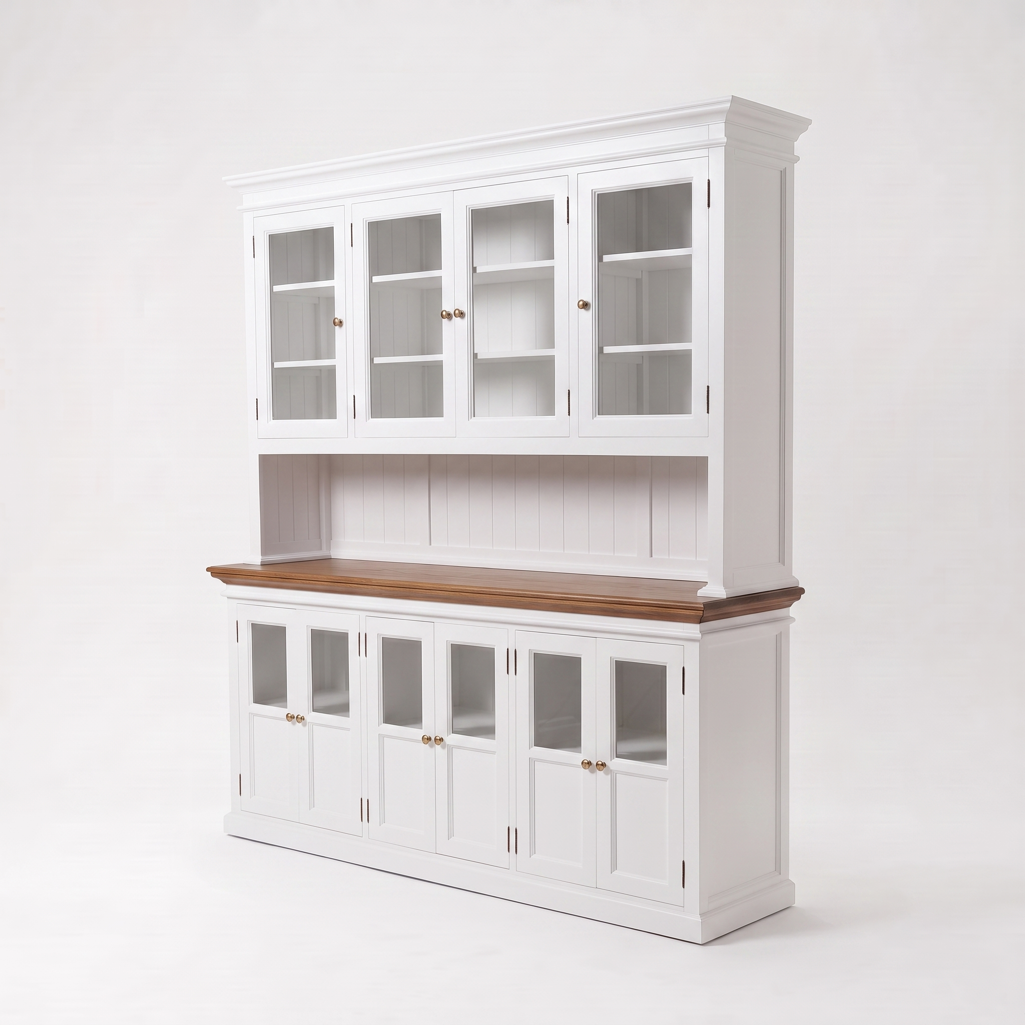 Corfu Hutch Unit with Glass Doors 71''