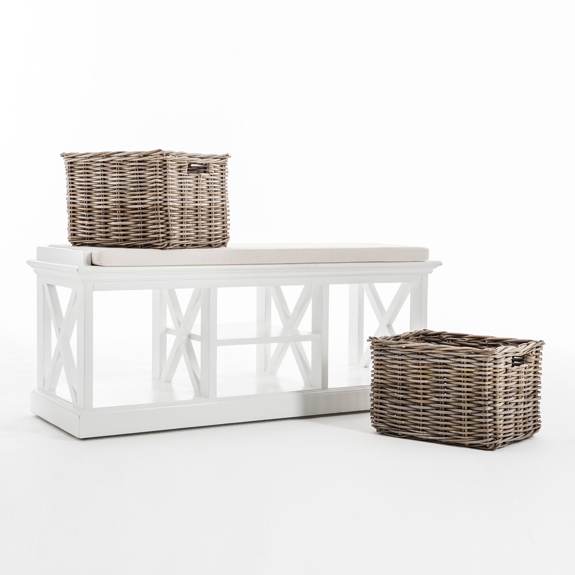 Halifax Bench & Basket Set
