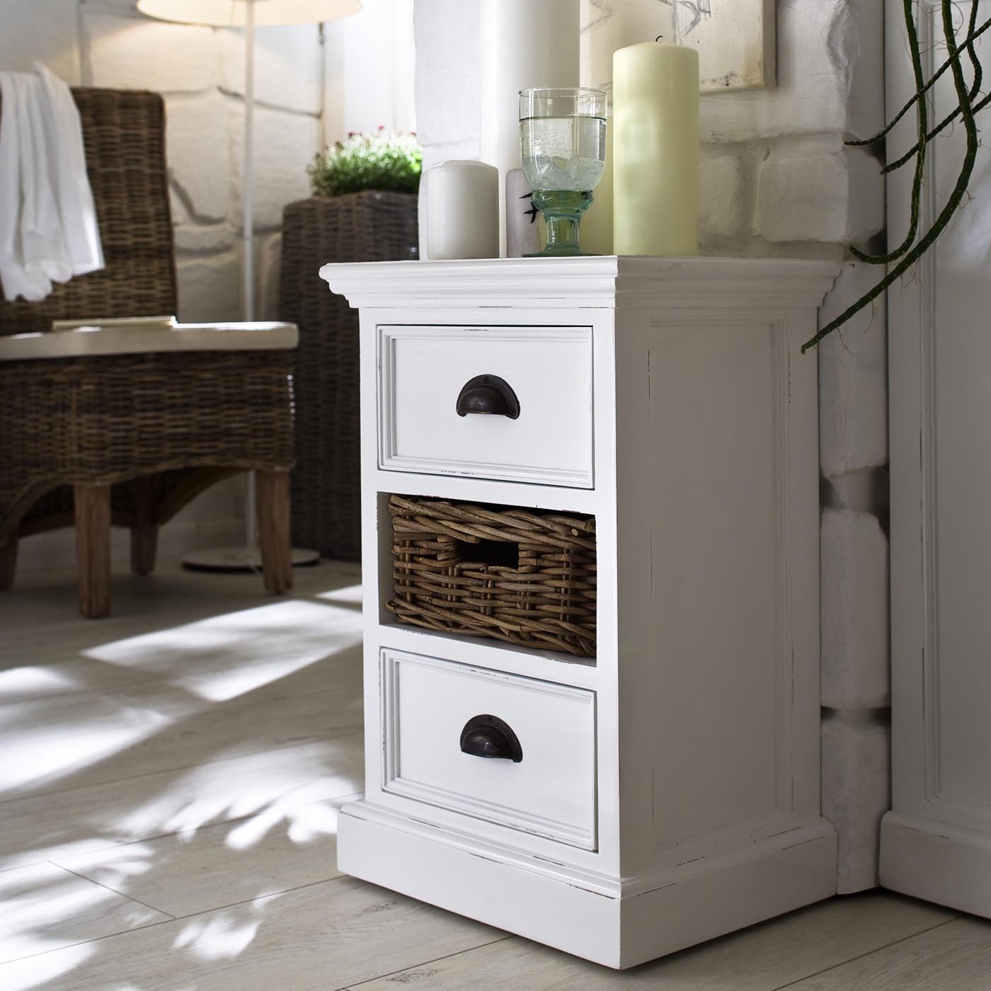 Halifax Bedside Storage Unit with Basket