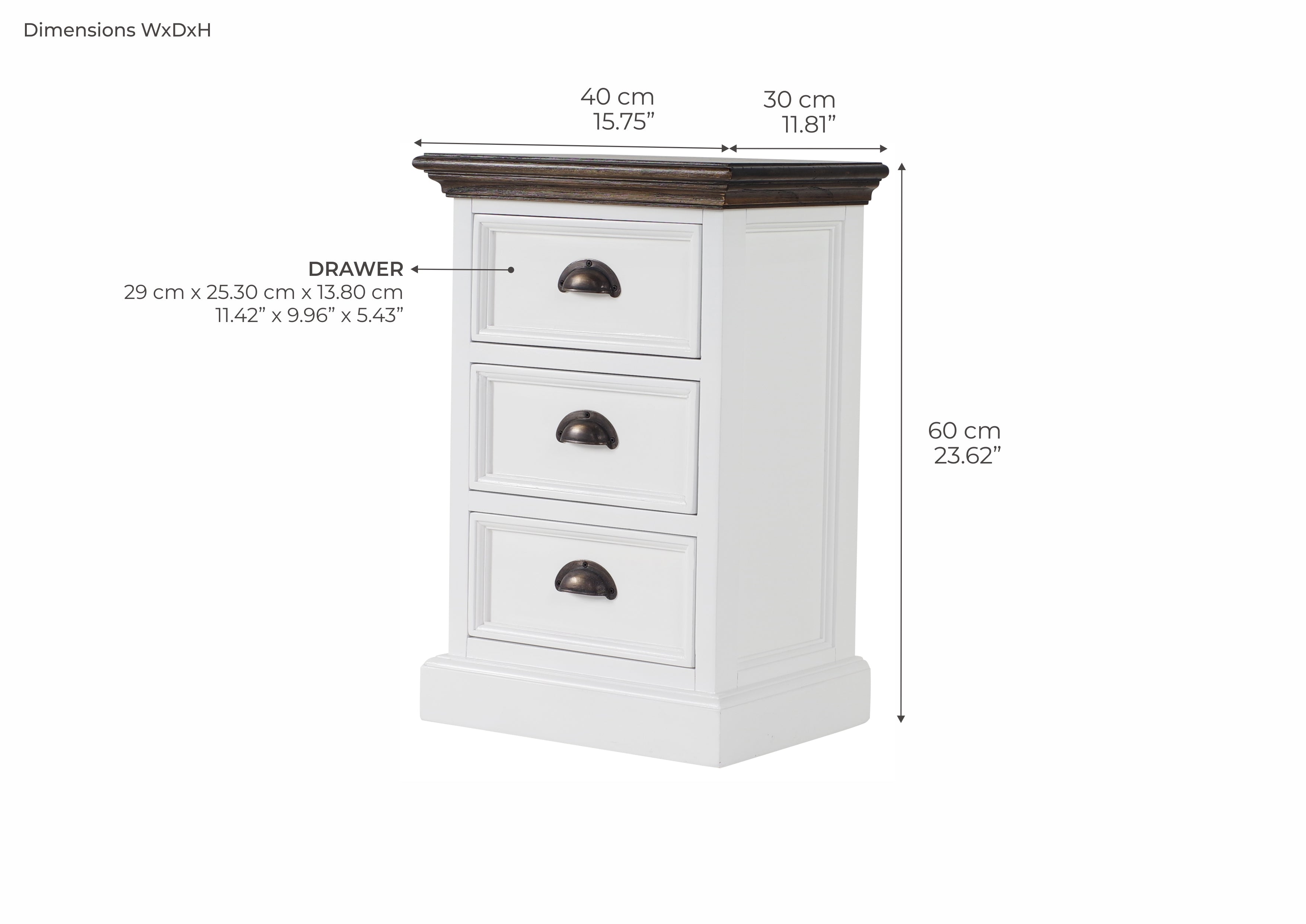 Corfu Bedside Drawer Unit