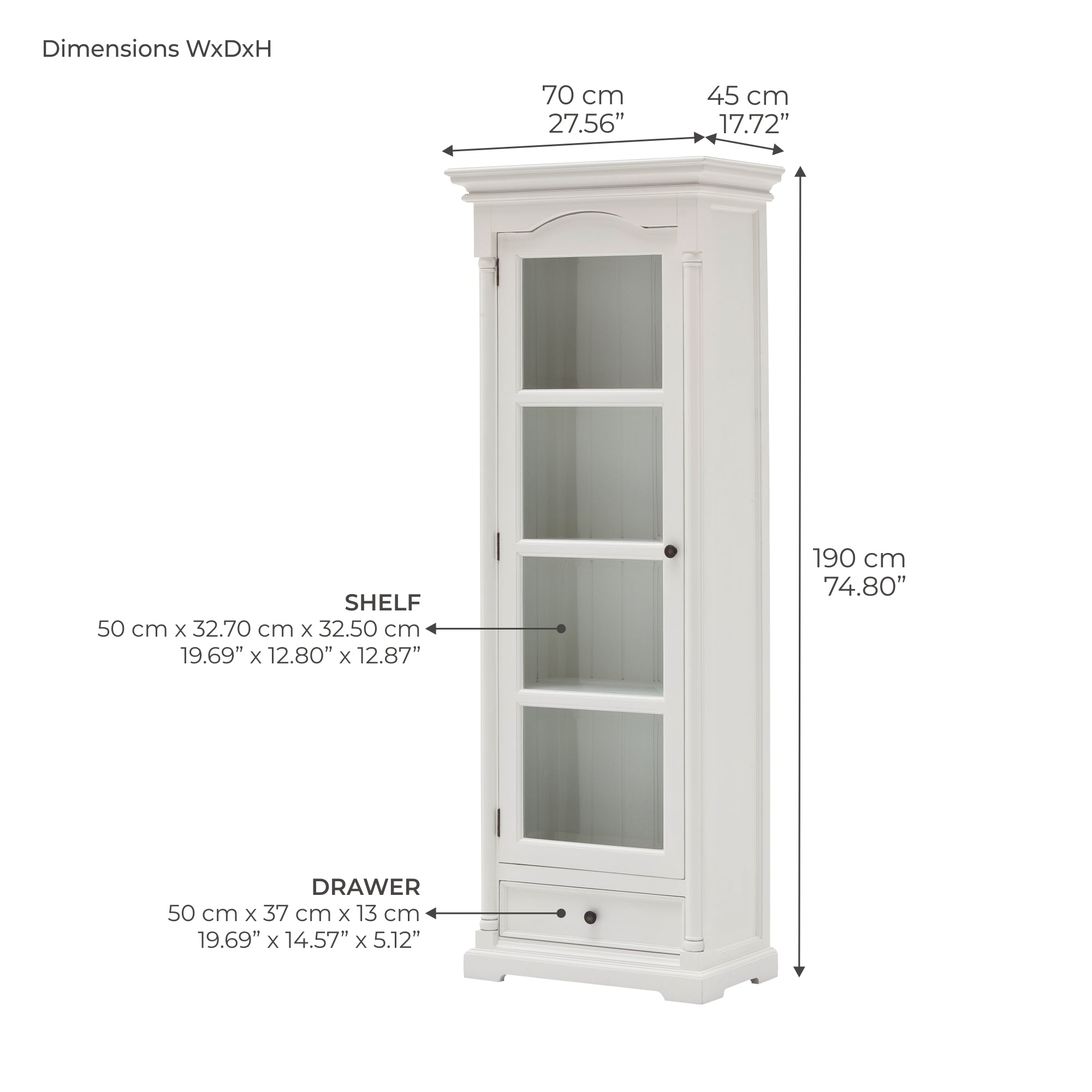 Provence Glass Cabinet