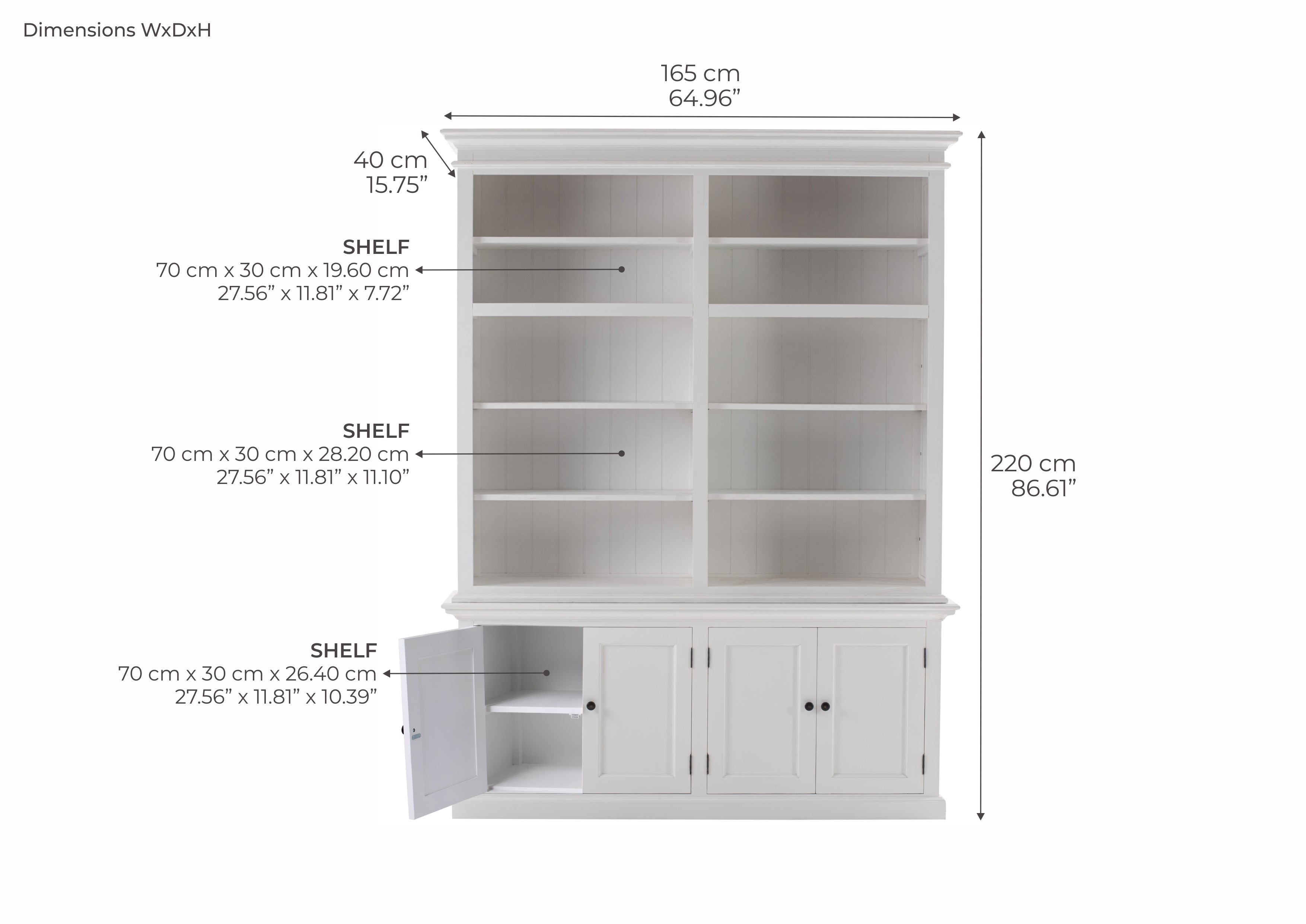 Halifax Double-Bay Hutch Unit