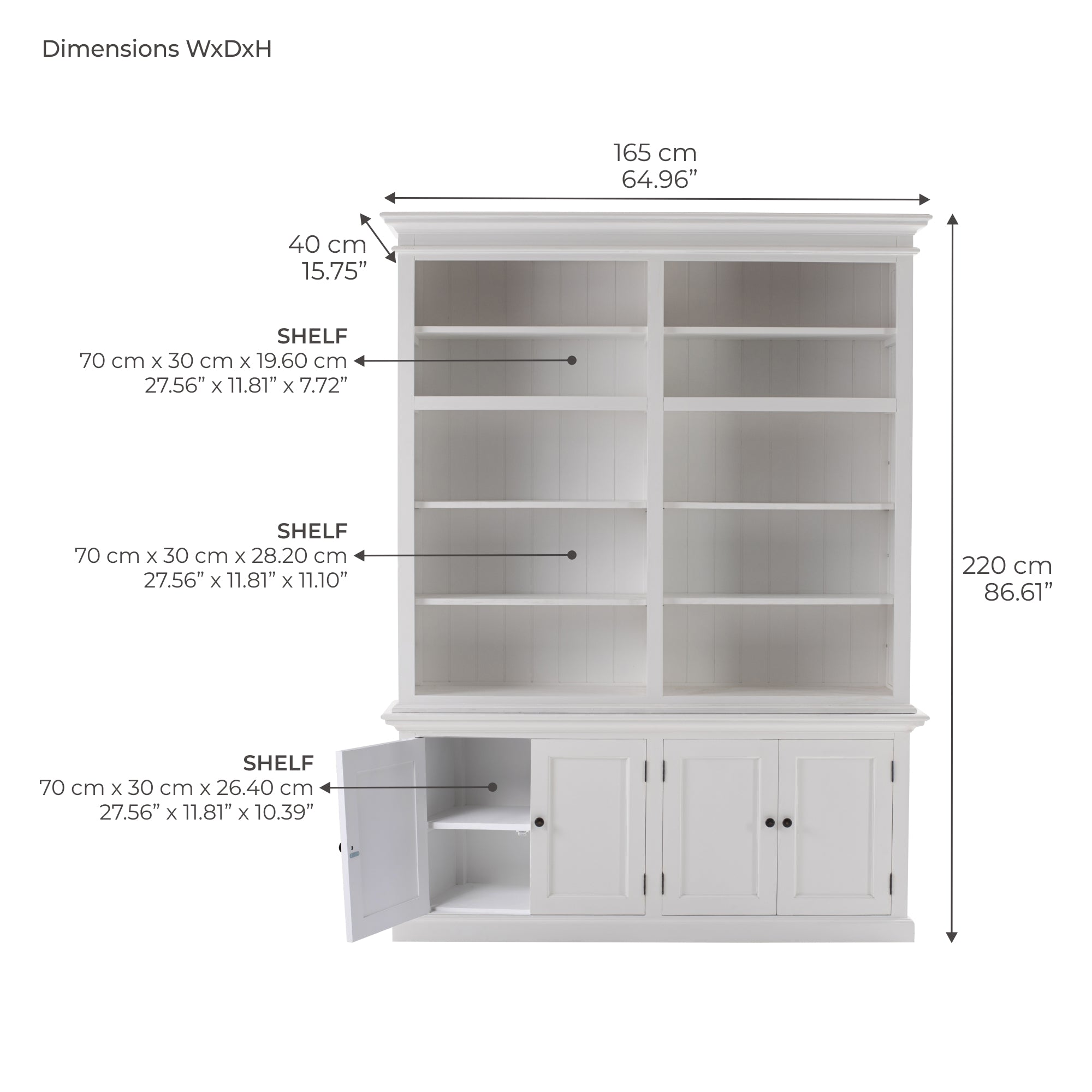 Halifax Double-Bay Hutch Unit