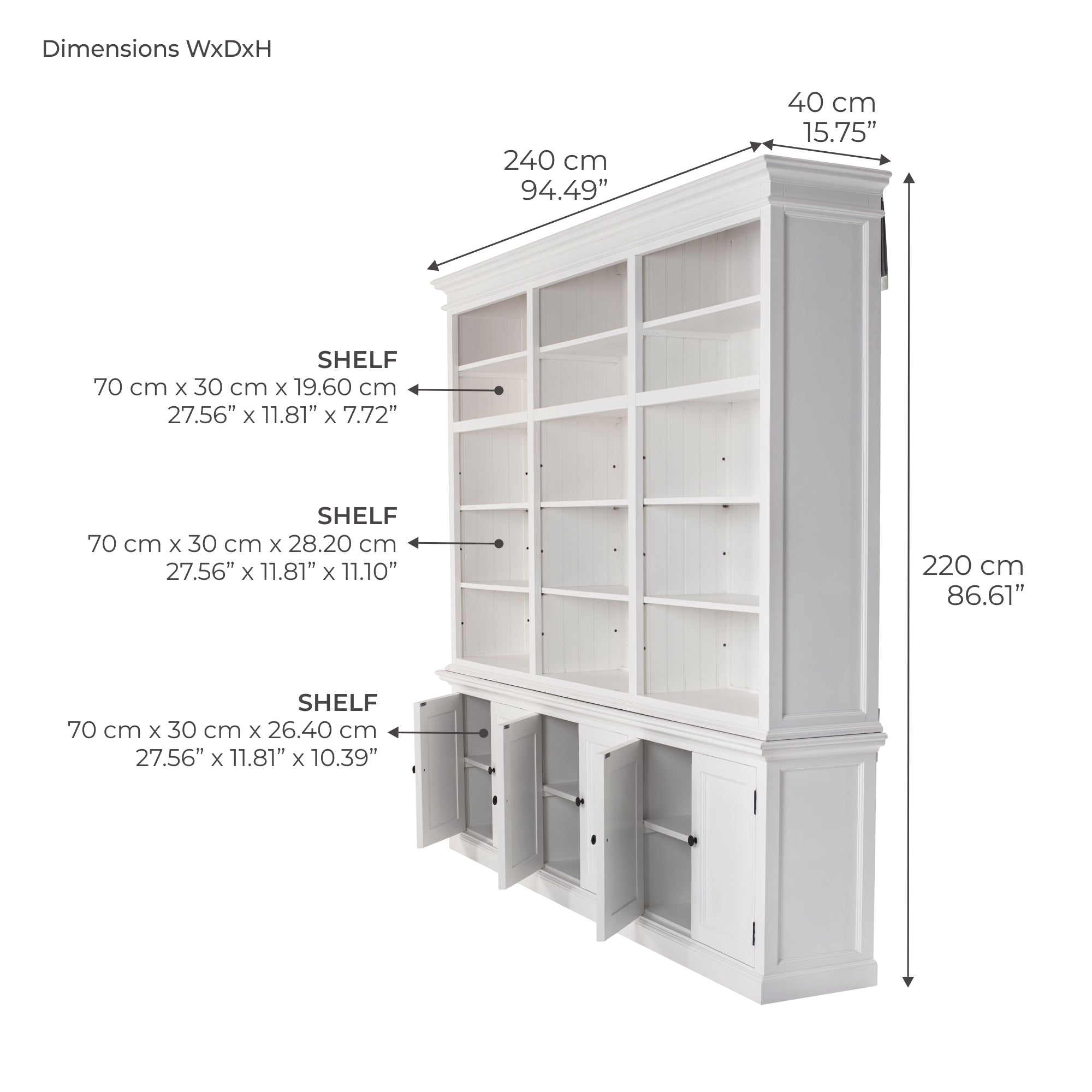 Halifax Triple-Bay Hutch Unit