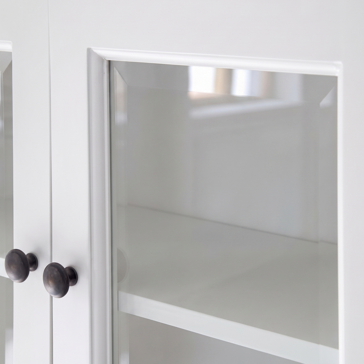 NovaSolo Halifax Pantry 8 Doors 65 in, Classic White, close-up detail