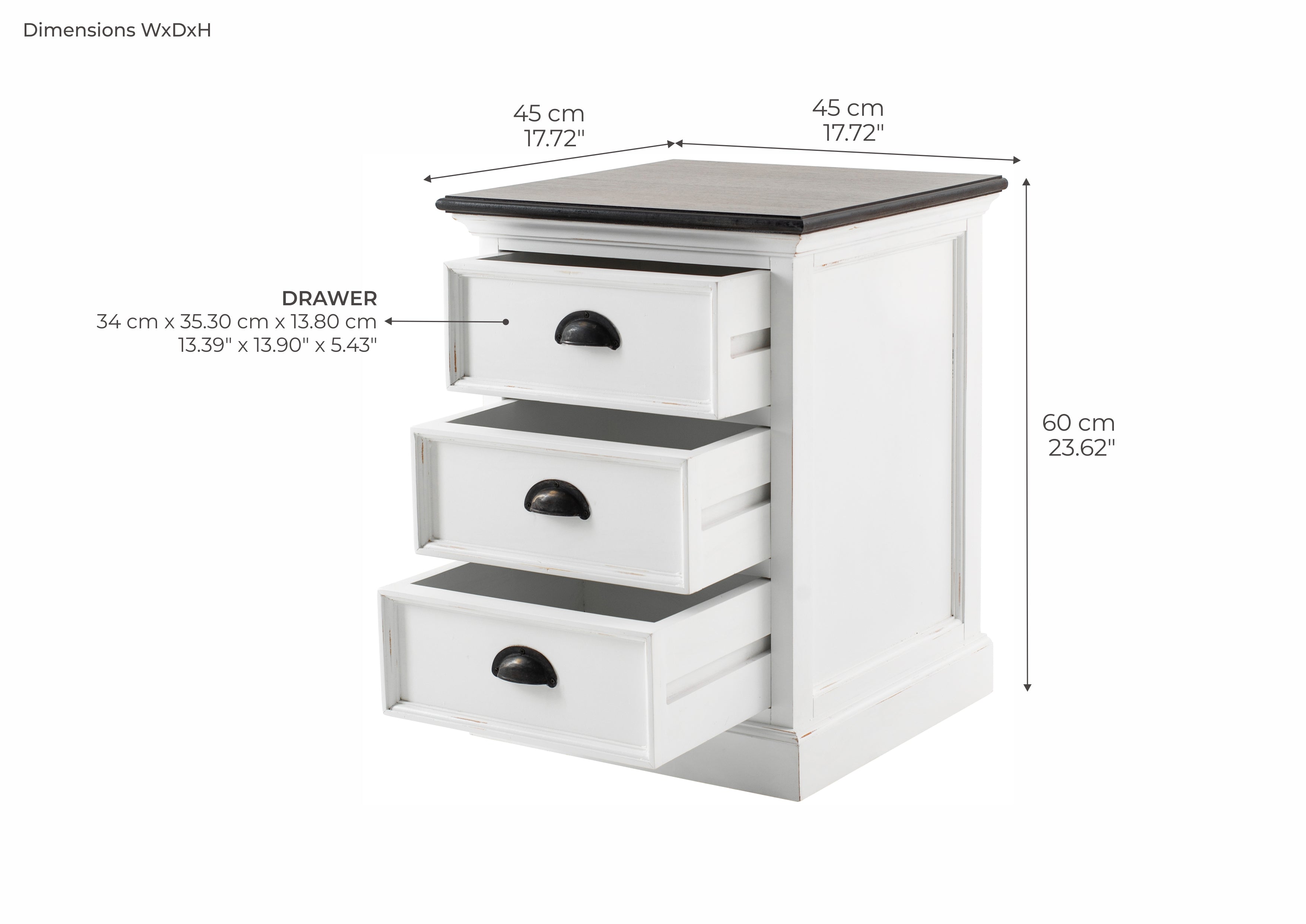 Halifax Accent Bedside Drawer Unit