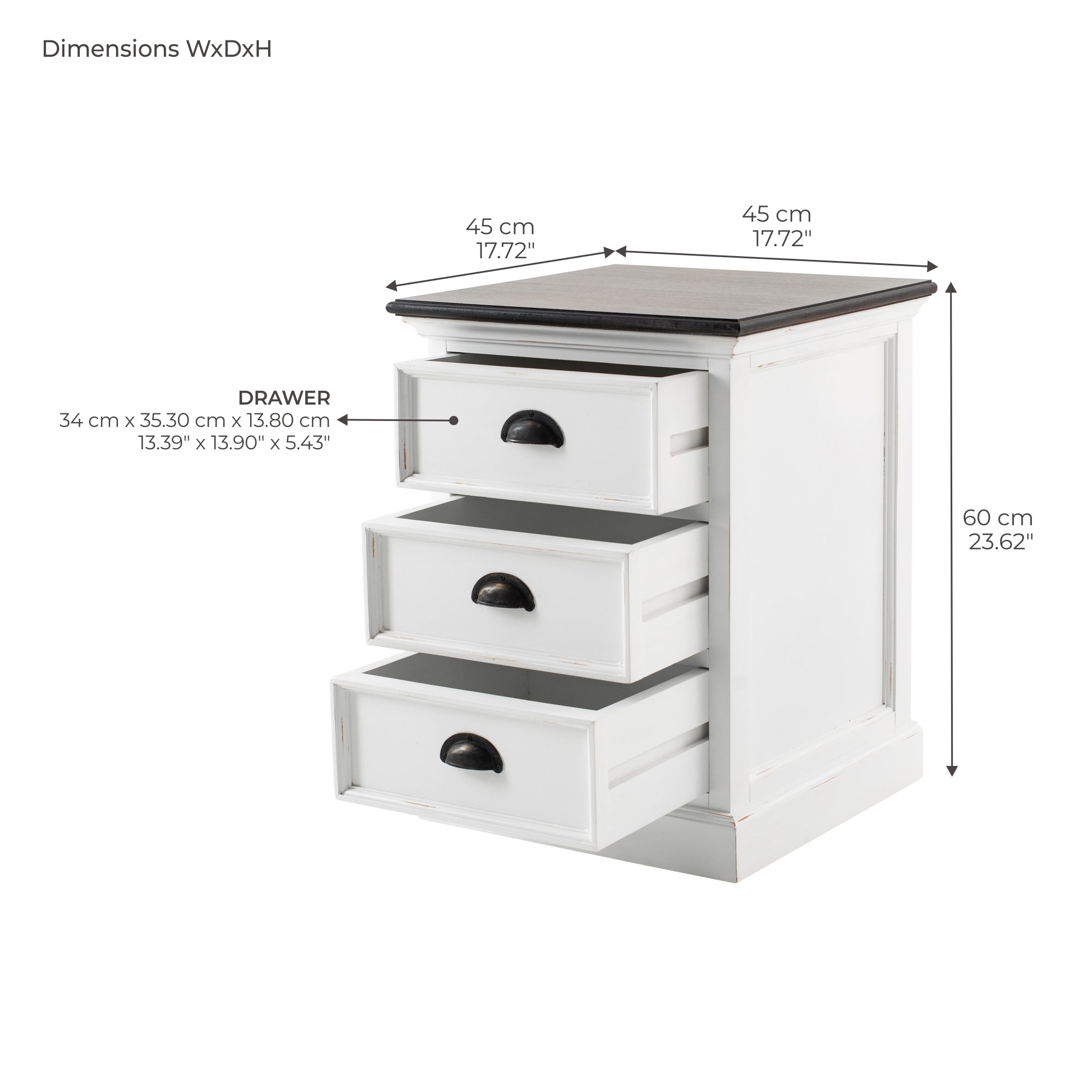 Halifax Accent Bedside Drawer Unit
