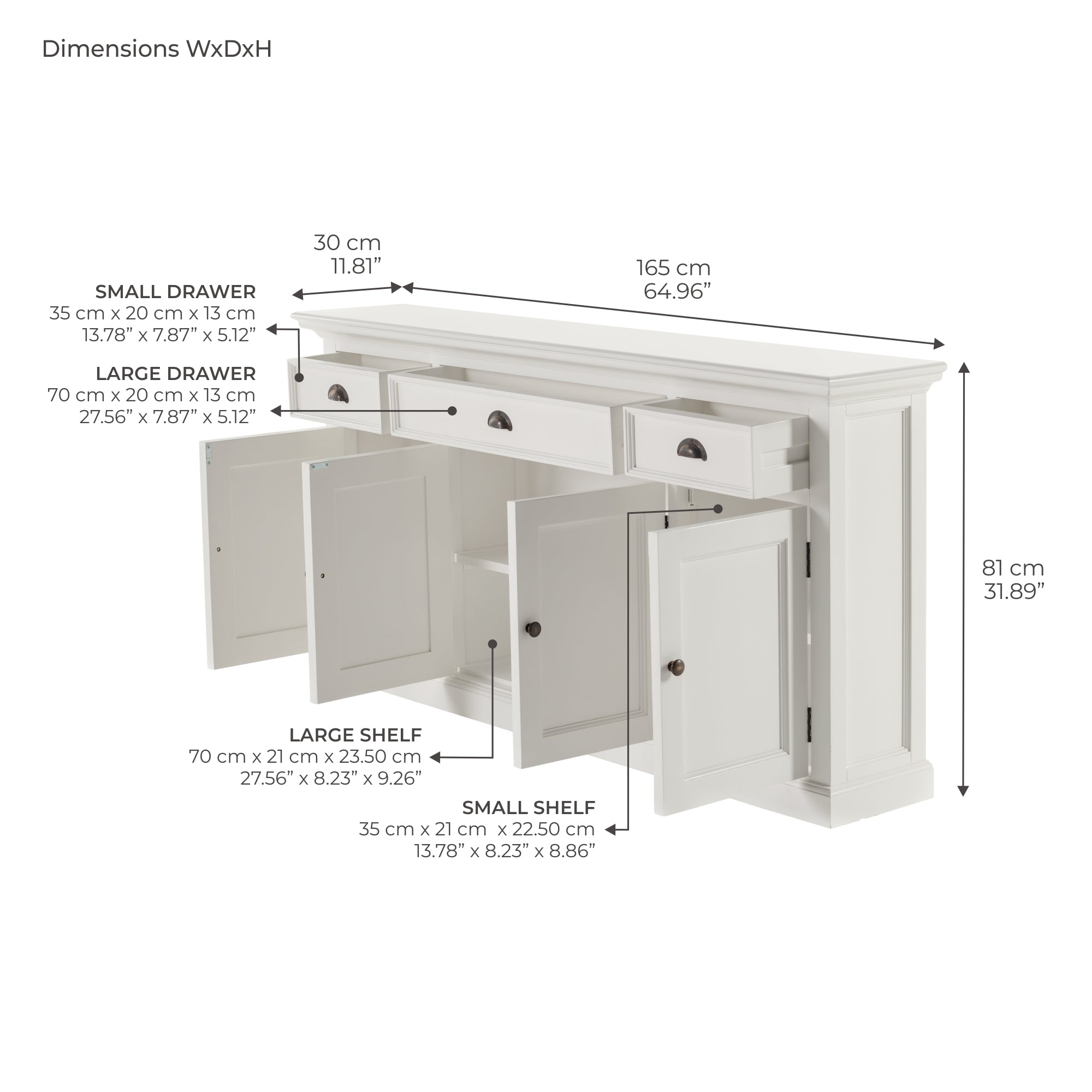 Halifax Buffet Console Table