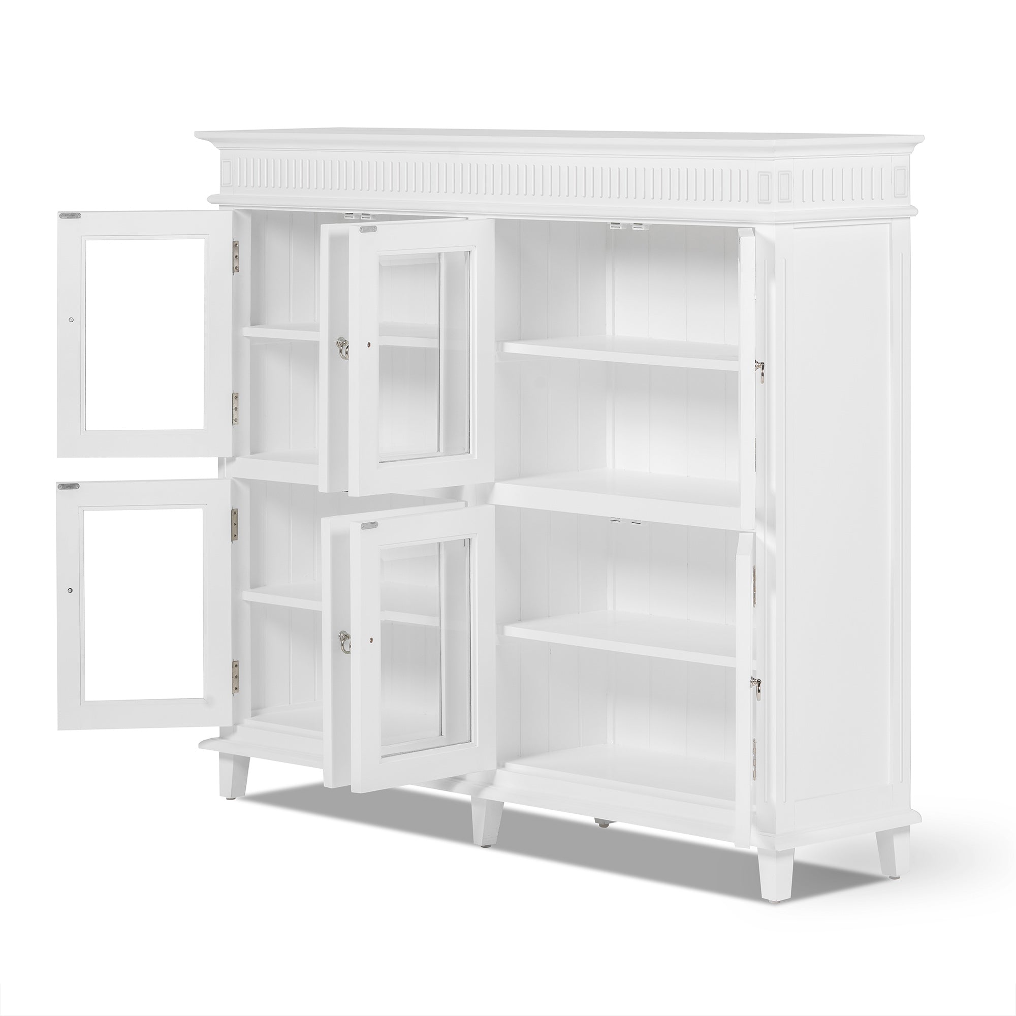 Skansen Pantry Cabinet with 8 Glass Doors