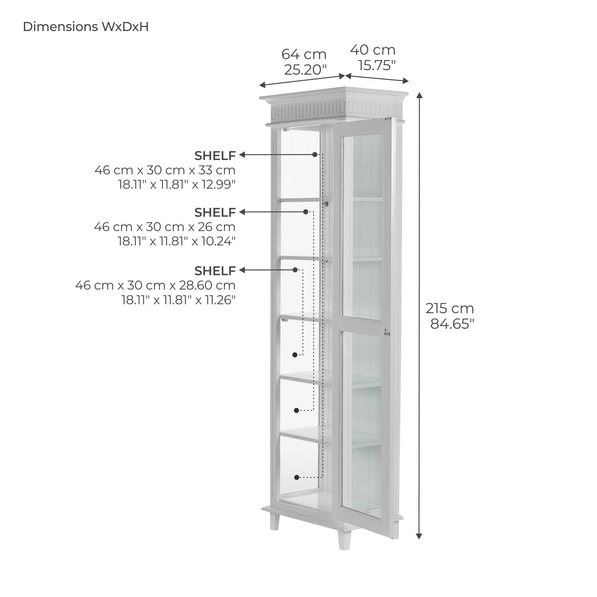 Skansen Single Vitrine with Glass Door