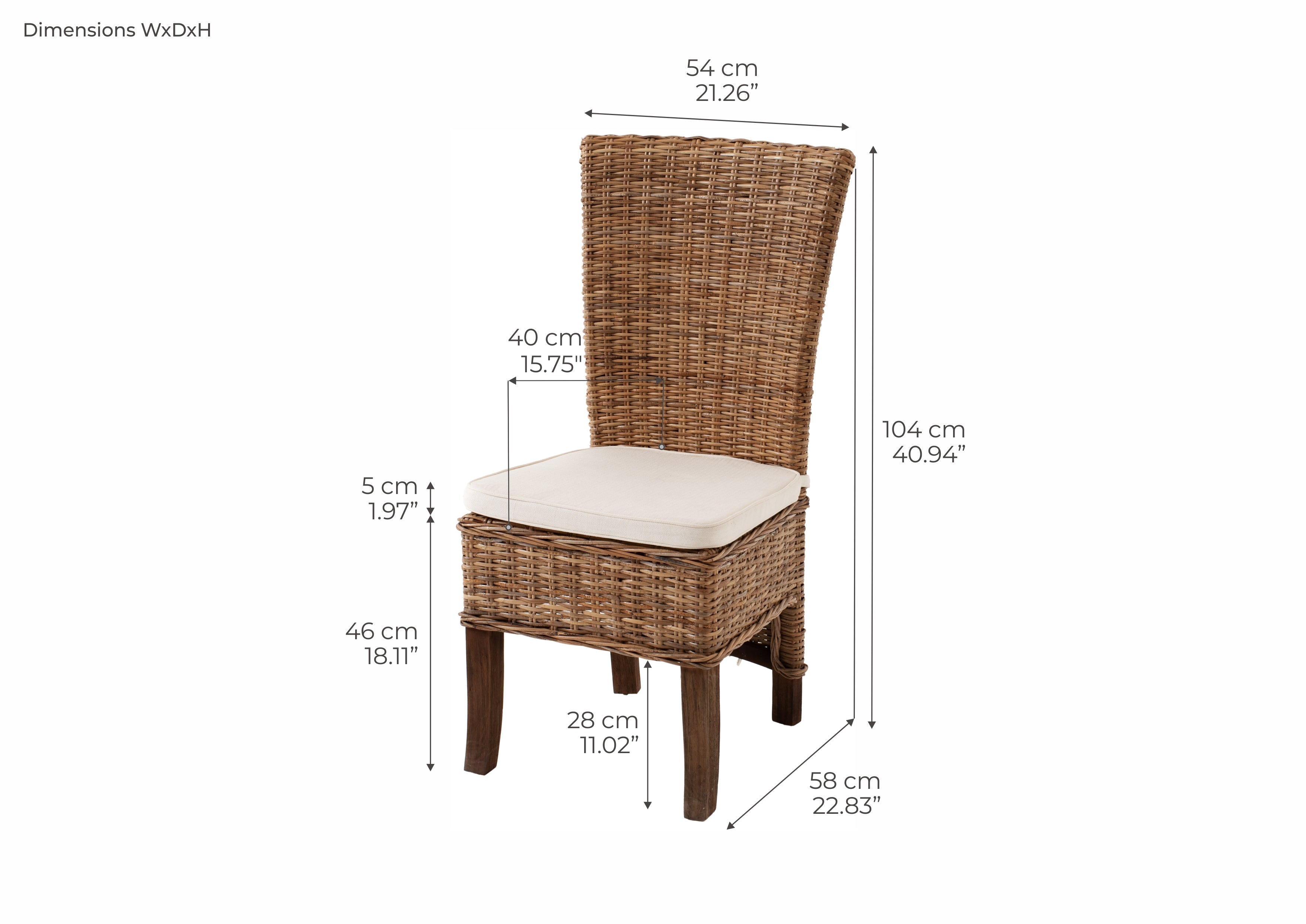 Wickerworks Salsa Dining Chair (Set of 2)